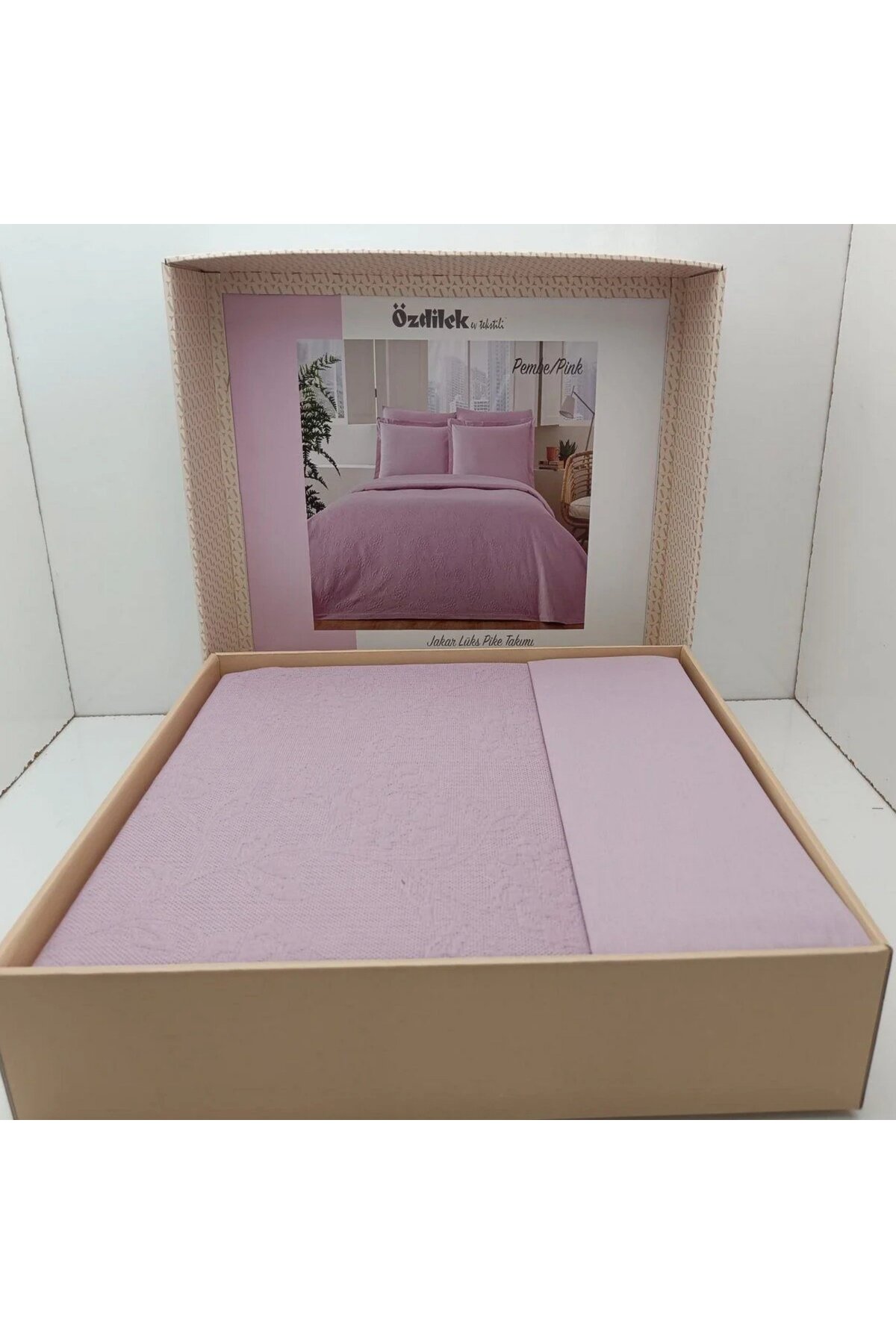 Özdilek Pike Takımı Rf Tek Kişilik Pembe Jakar Lux (Z) 4
