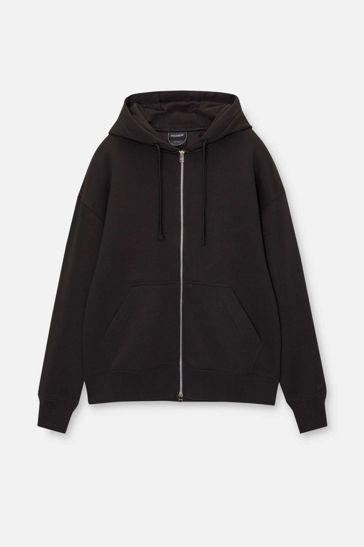 سوئیشرت کلاه‌دار و زیپ‌دار بیسیک پل اند بیر Pull & Bear
