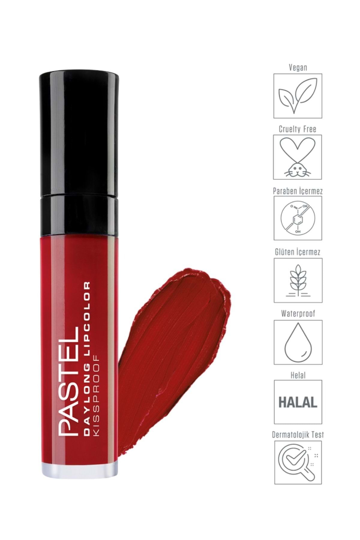 رژ لب قرمز مایع مات Daylong Lipcolor Kissproof شماره ۰۹ Pastel