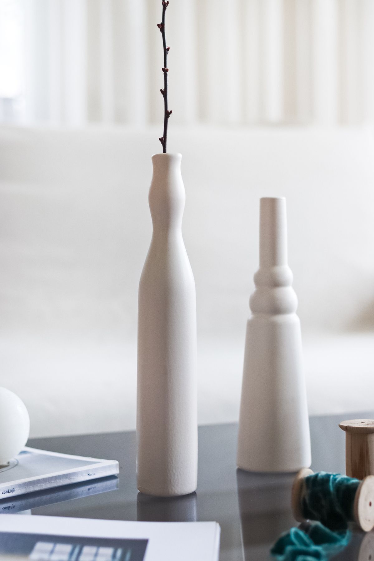 Beige & Stone-Morandi Pure Set of 2 Vase, Decorative Object 2