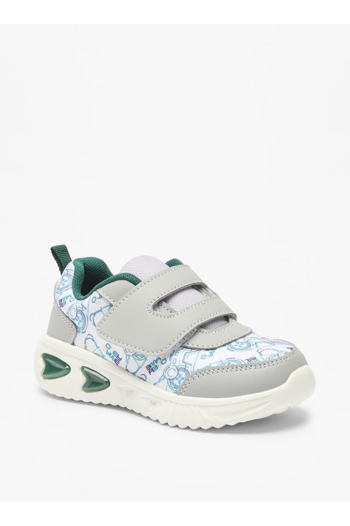 LBL by Shoexpress-Game Print Sneakers with Hook and Loop Closure 1