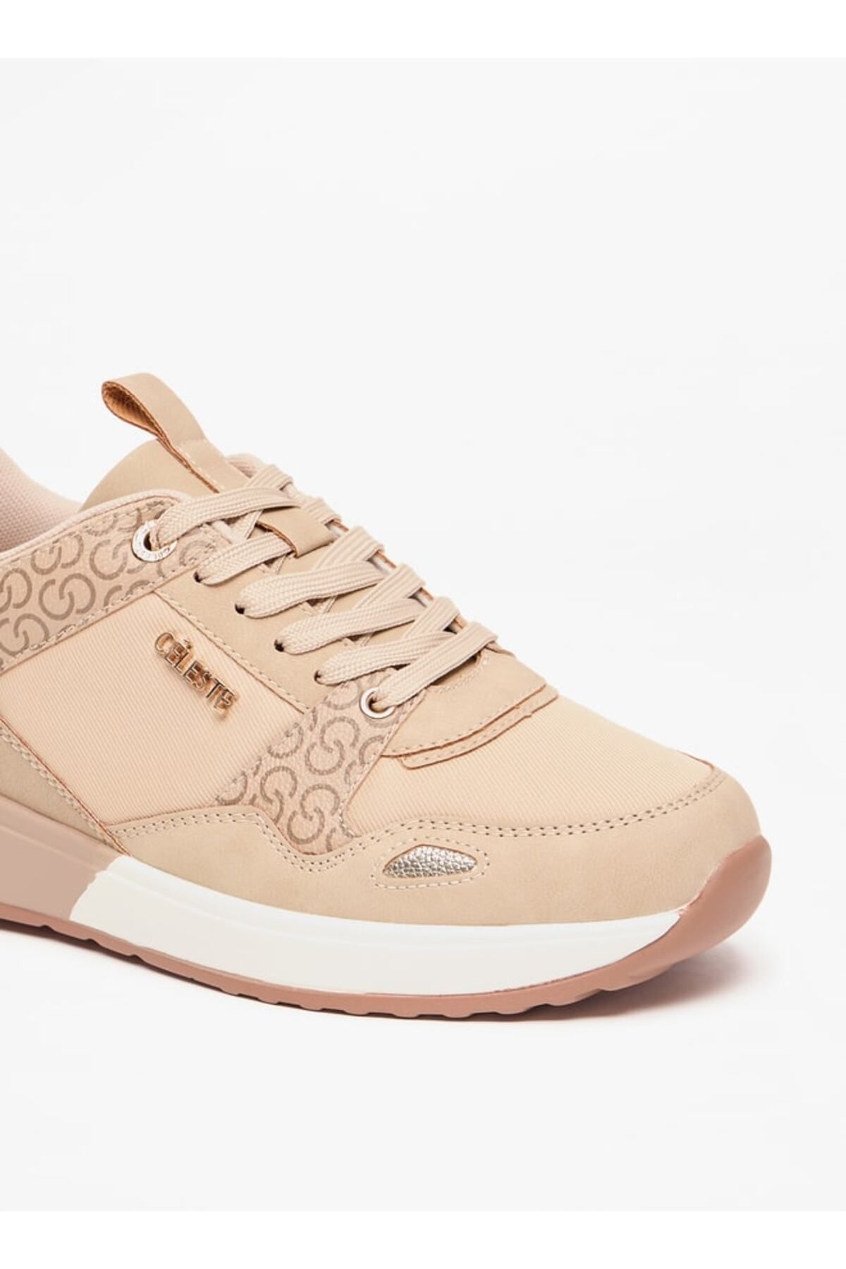 Celeste-Women's Monogram Print Sneakers with Lace-Up Closure 5