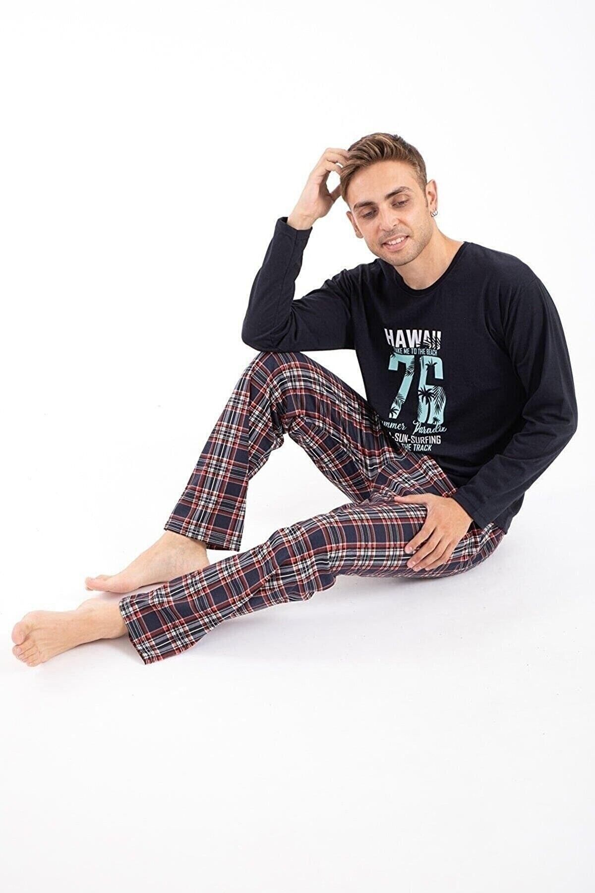 Rimoli-Pajamas 100% Cotton Single Jersey Men's Pajama Set Hawaii 5