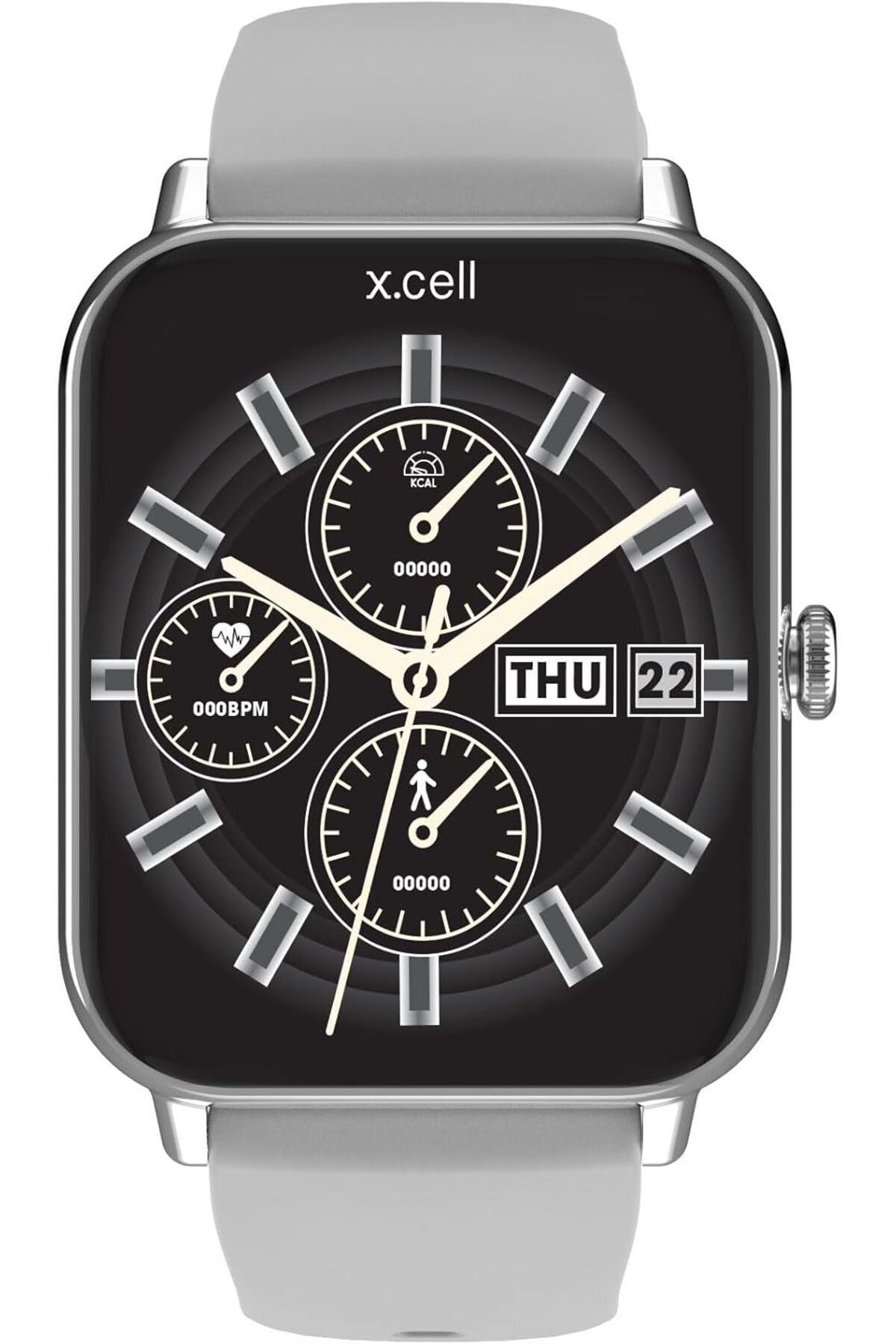 X.Cell-G8 Talk Smart Watch, O2 Monitoring, Calls, IP67 Water Resistant, 1-Week Battery, iOS/Android, Gray 1