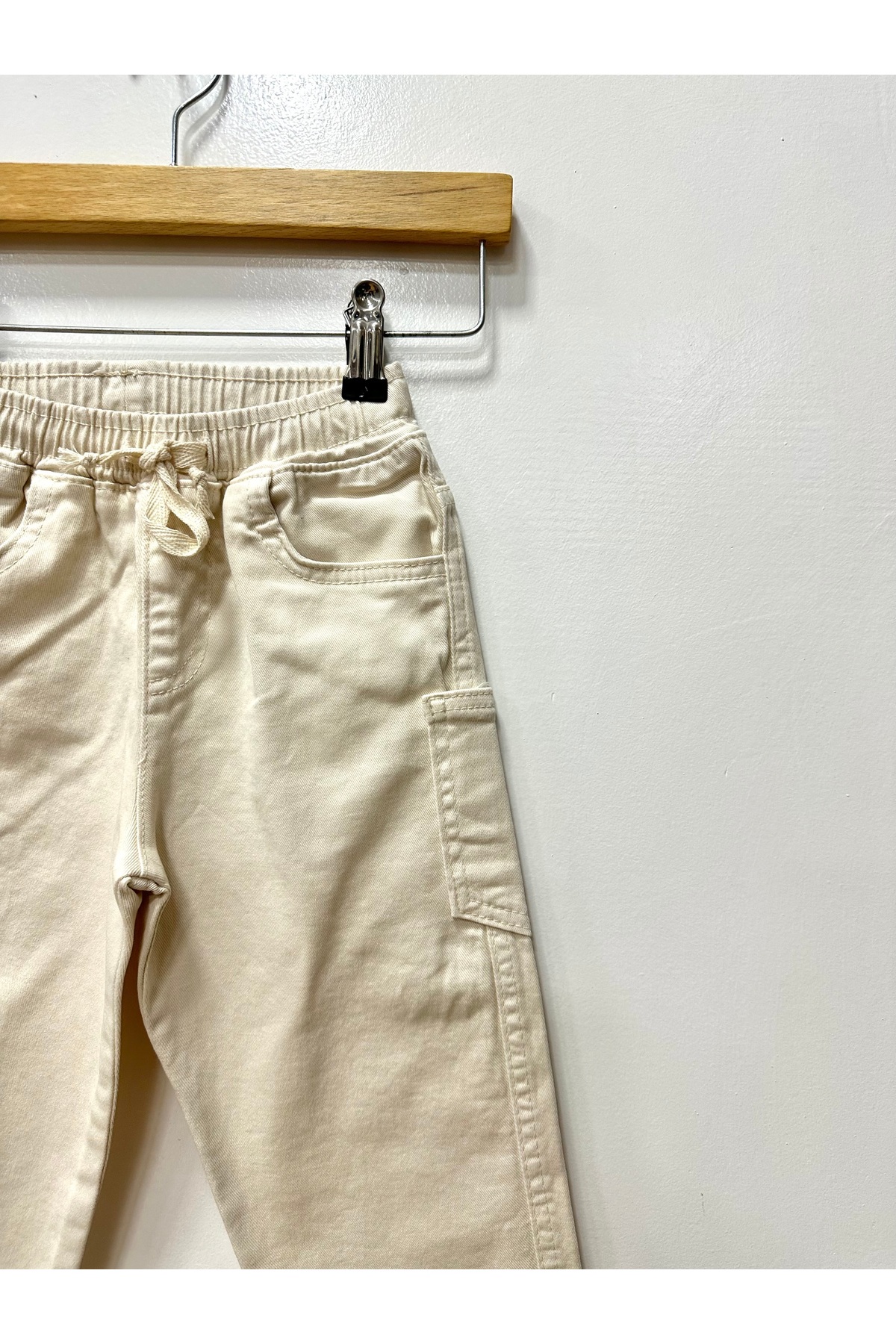 rois kids Esnek Pamuklu Ekru Bebek Pantolonu fotoğrafı 2 (önizleme)