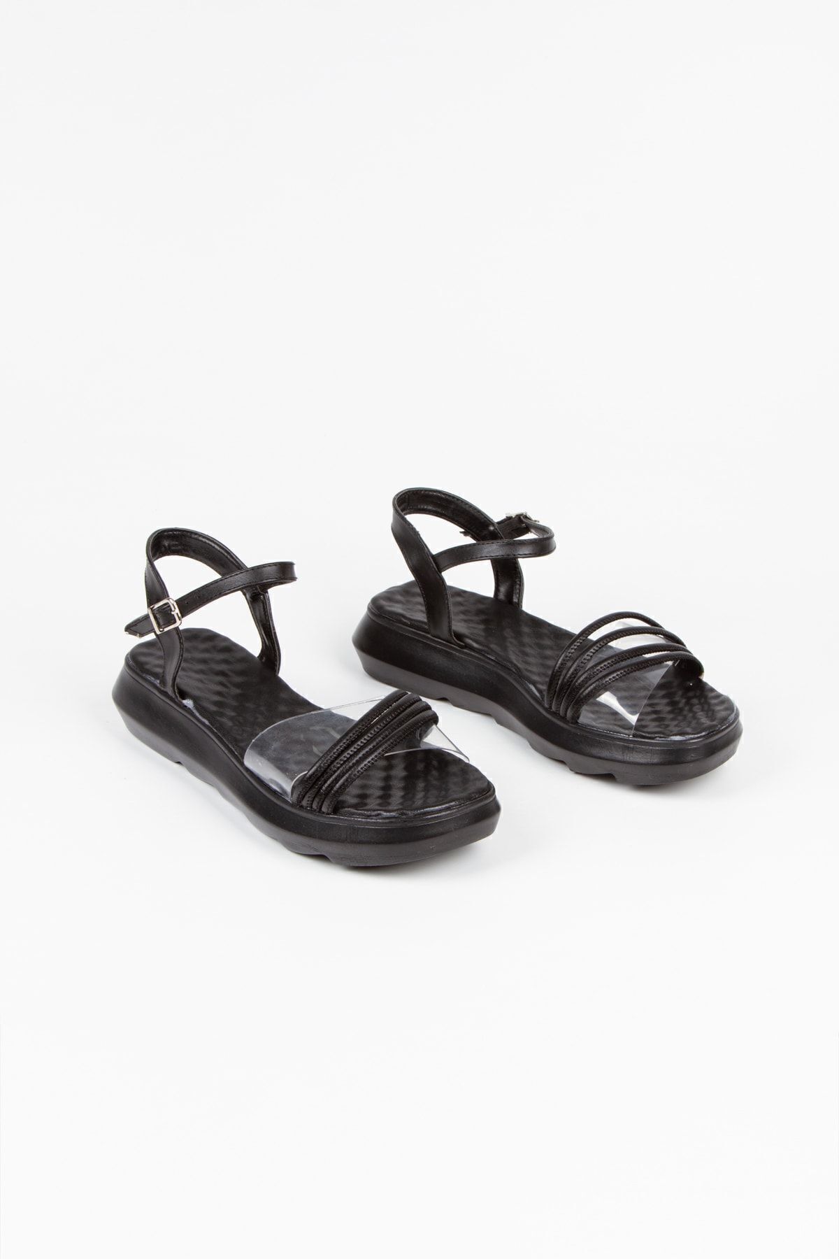 صندل زنانه مشکی Limeo | vizyon-sandalet-09 اورجینال - تصویر 5