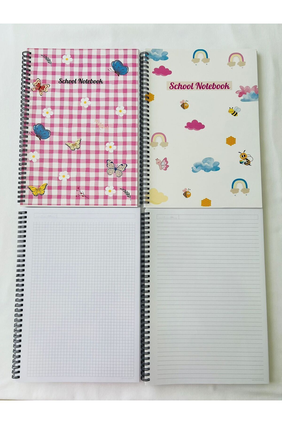 ADA OFİS KIRTASİYE-A4 2-Piece Notebook Set - 1 Check and 1 Line, 21x29.7 80 Sheets 160 Pages 3