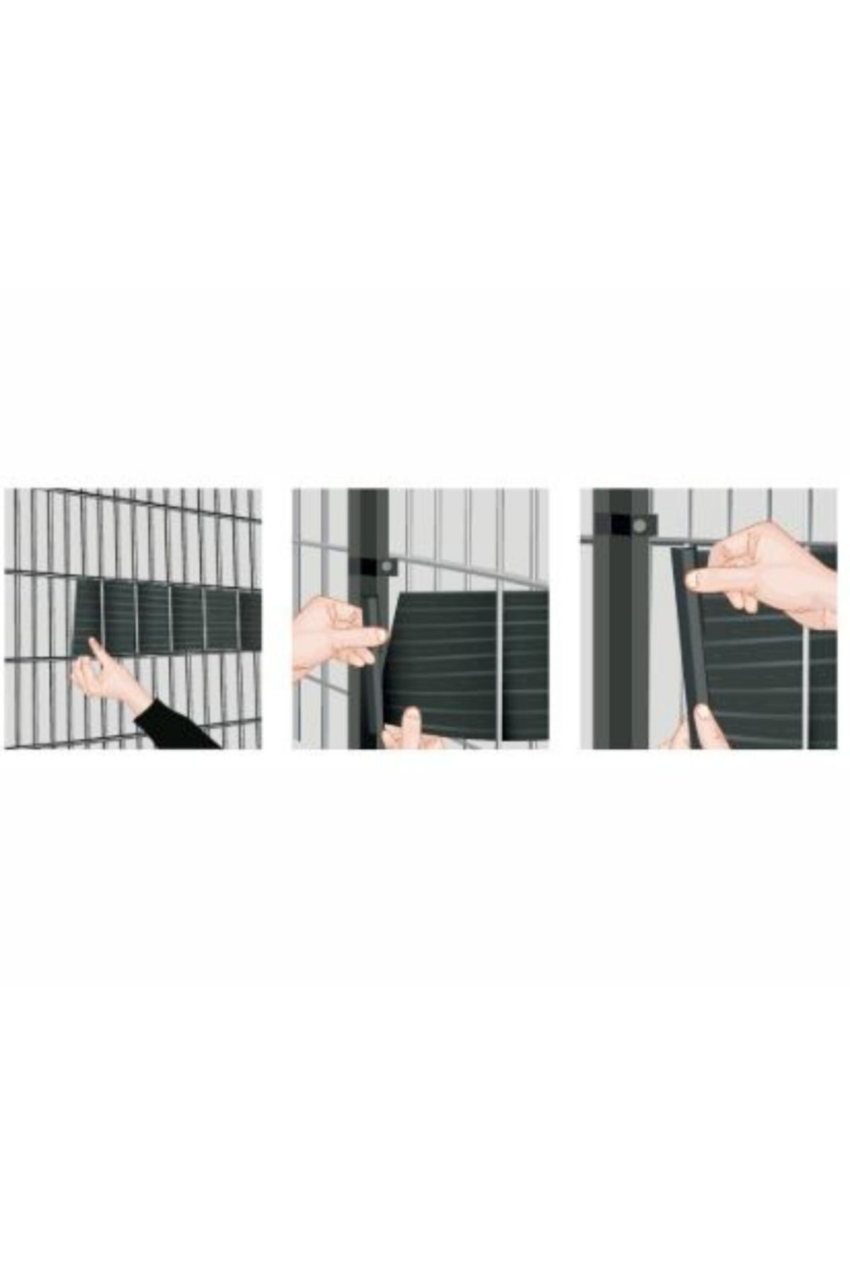 Double Panel Çit Branda Panel Çit Koruma Branda Kaplama 19cm*26m Kanallı Model 8