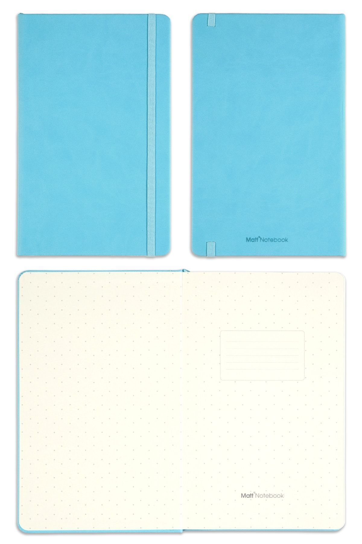 Matt Notebook-Caiet elastic 13x21 Albastru simplu 6