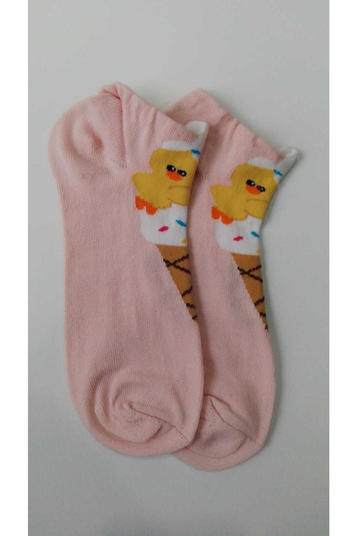 2 Pairs of Ice Cream Patterned Women's Socks