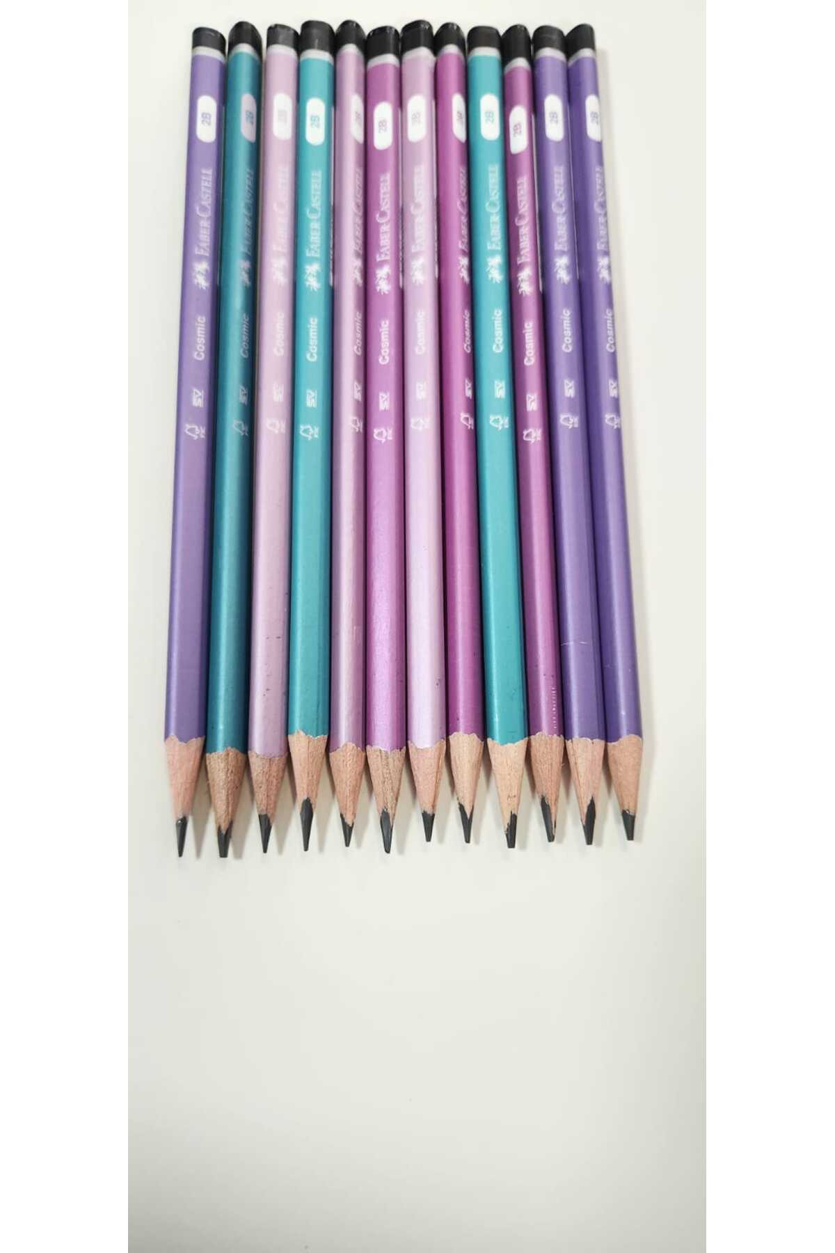 Faber Castell 2B KOZMİK MERCANLI YENİ SEZON KURSUN KALEM 12 ADET