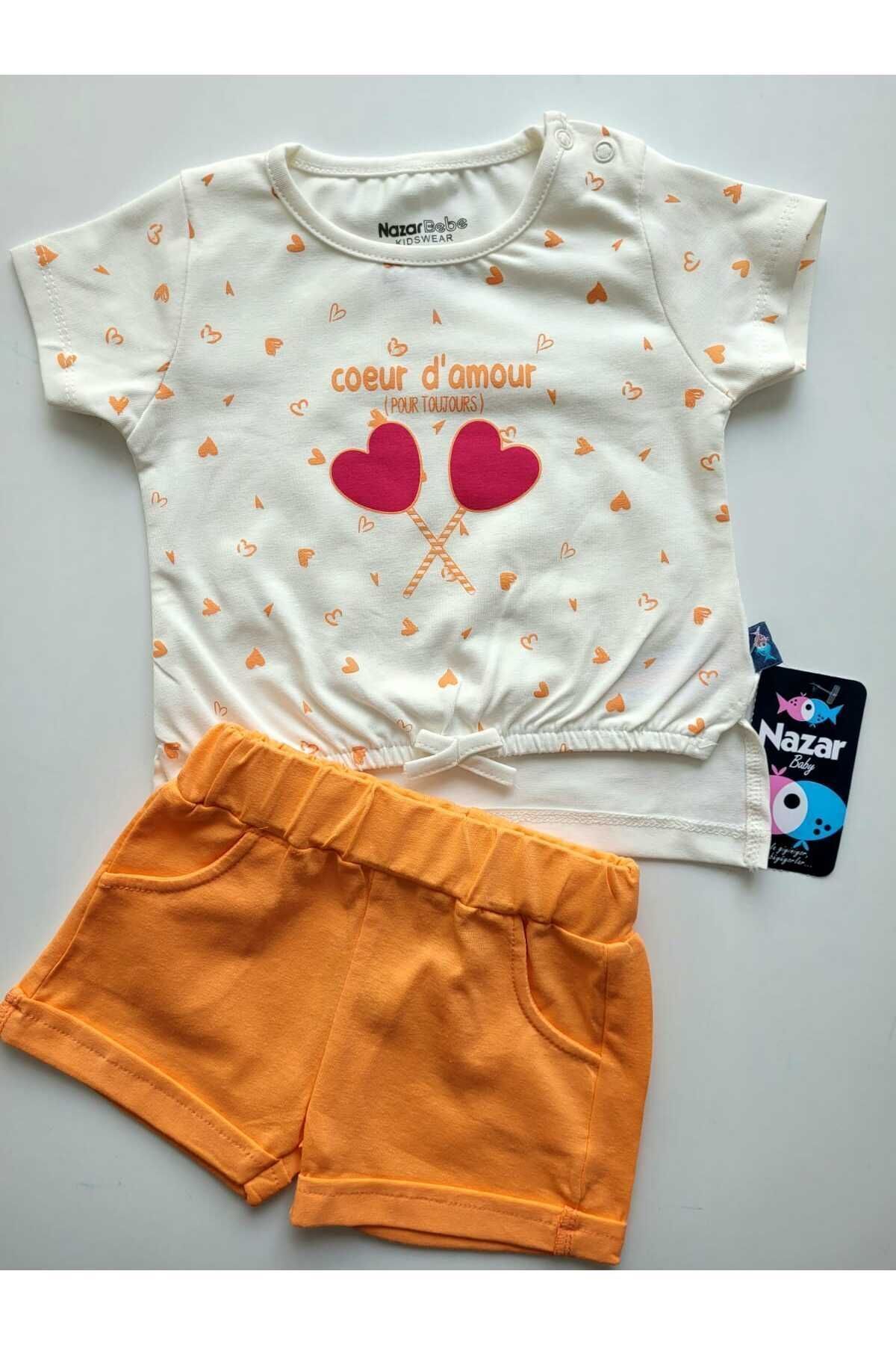 ست نوزادی دخترانه نارنجی Nazar Bebe | 24311 اورجینال - تصویر 2
