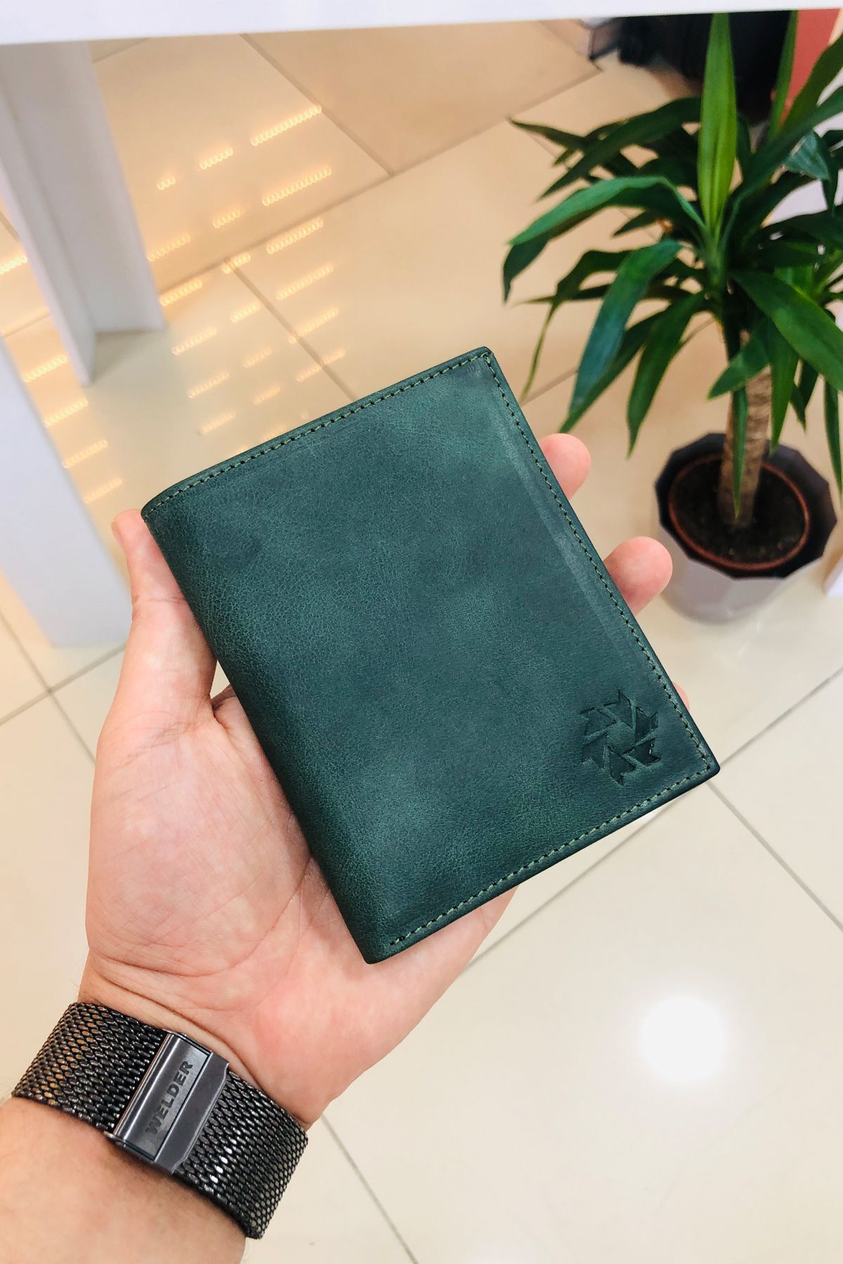 کیف پول مردانه قهوه ای derius | jersey اورجینال - تصویر 5