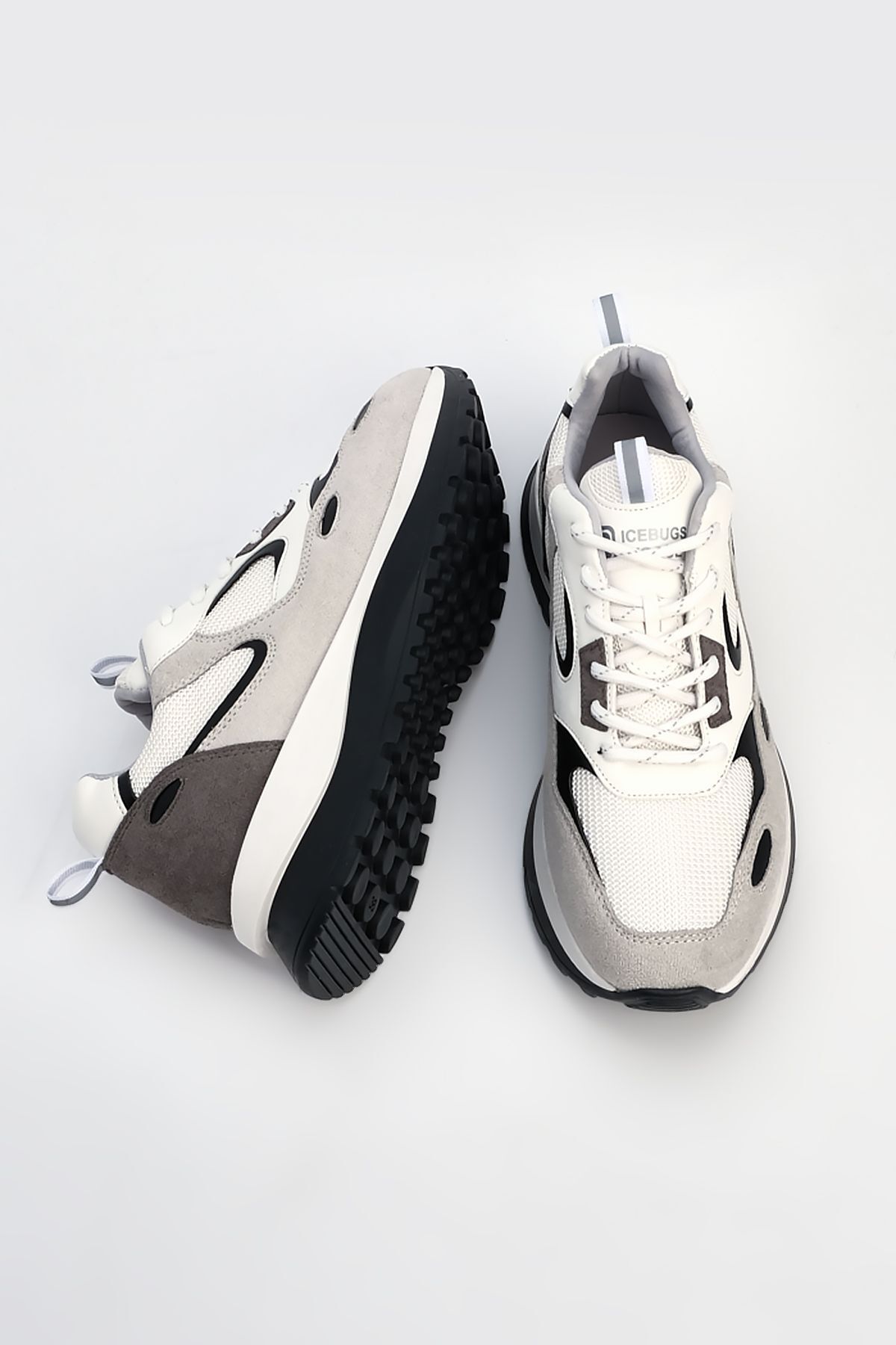 Marjin-Women's Sneaker Lace-up High Sole Sports Shoes Nasman White 7