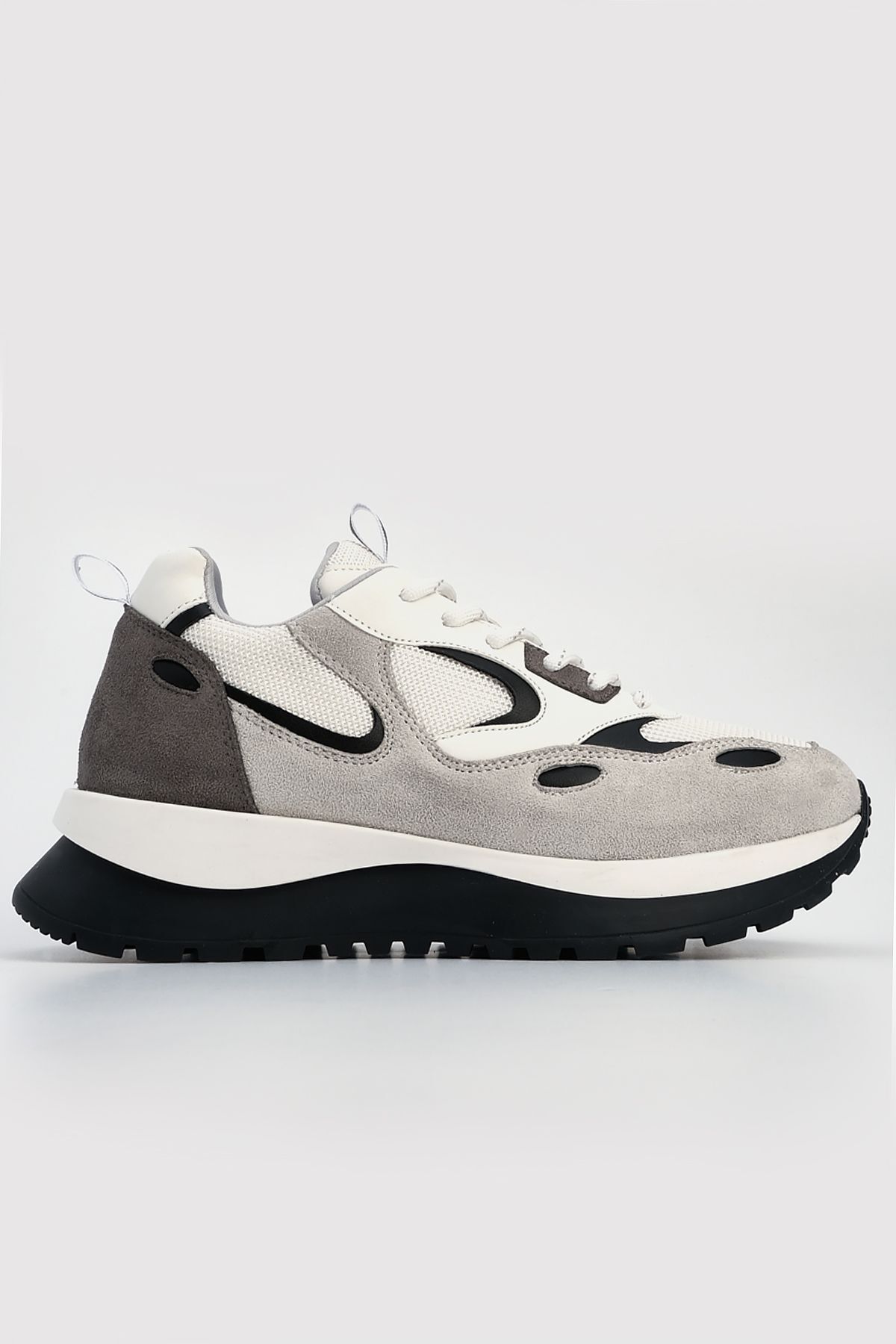 Marjin-Women's Sneaker Lace-up High Sole Sports Shoes Nasman White 3