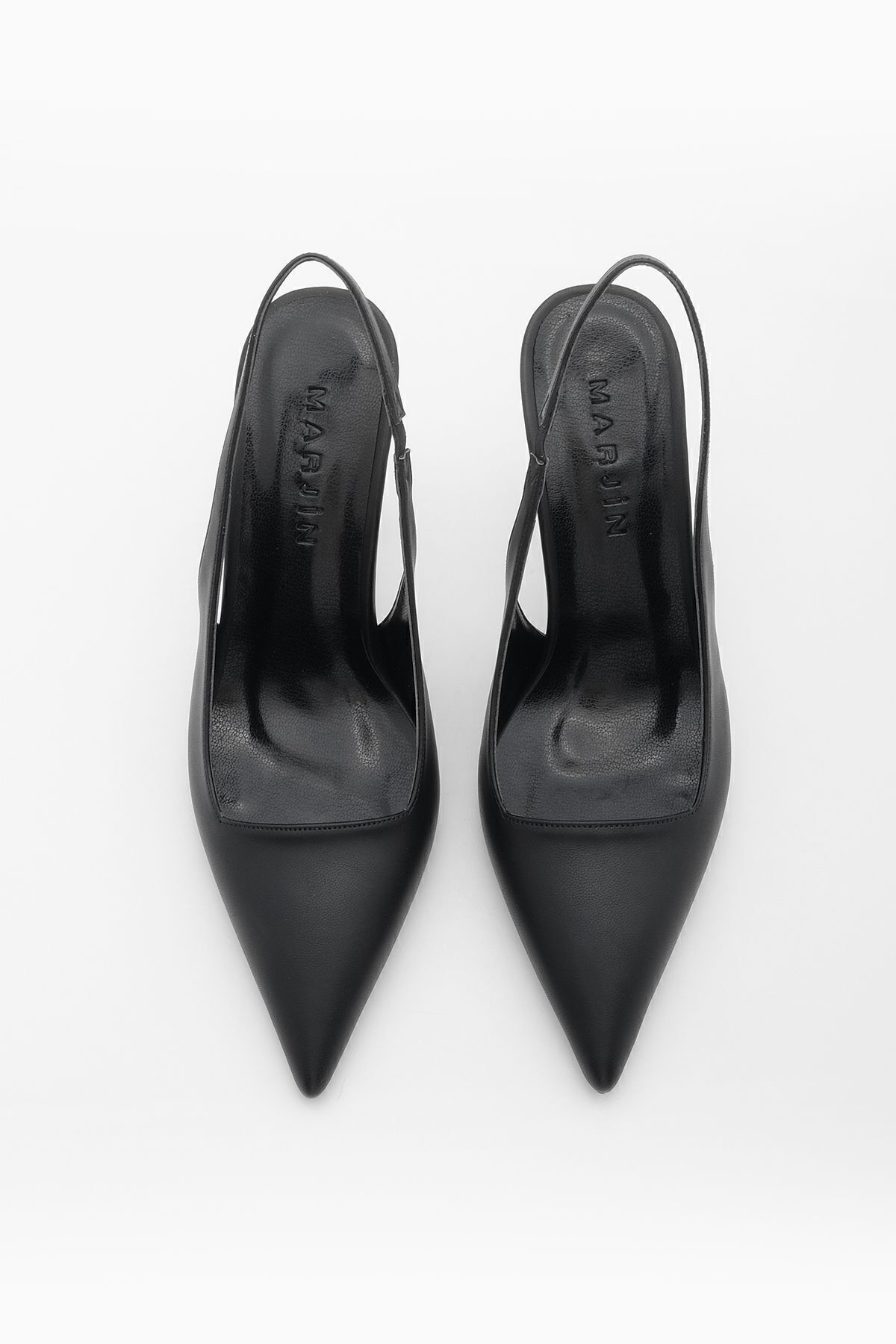 Marjin-Women's Pointed Toe Thin Heel Classic Heeled Shoes Vedin Black 6