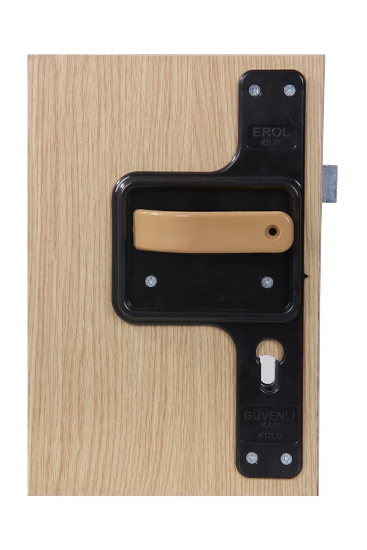 Unbreakable Safe Barrier Door Handle Black Mirror-brown Handle