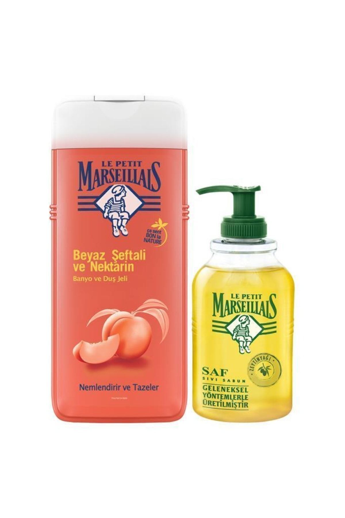 کیسه هدیه صابون مایع روغن زیتون ژل دوش هلو سفید و شلیل Le Petit Marseillais