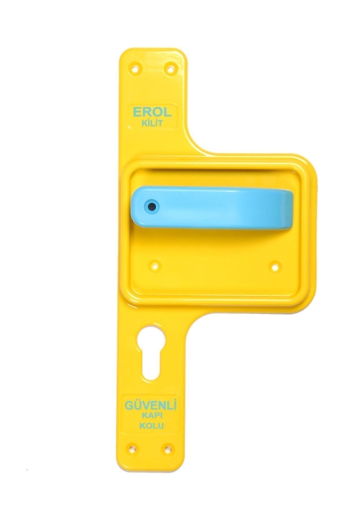 Unbreakable Safe Barrier Door Handle Yellow Mirror-blue Handle Single Pack
