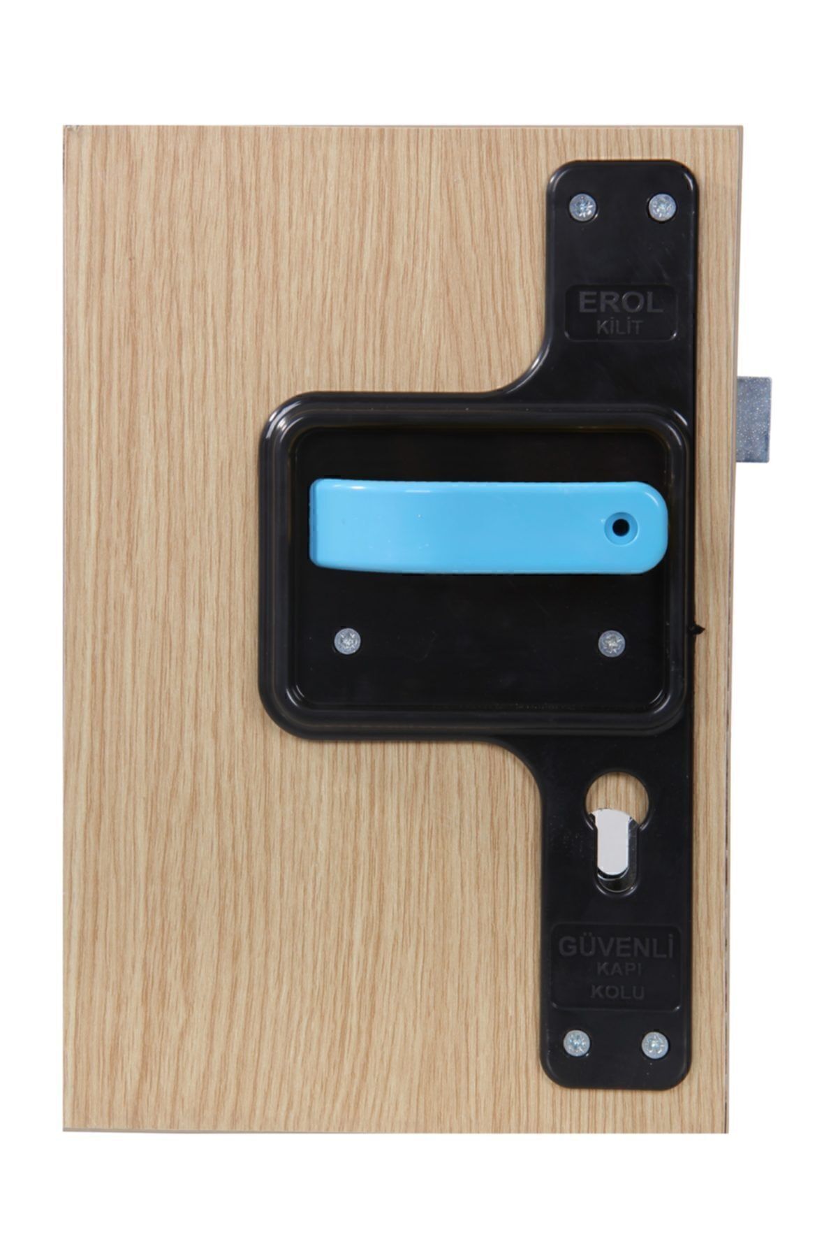 Unbreakable Safe Barrier Door Handle Black Mirror-blue Handle Single Pack