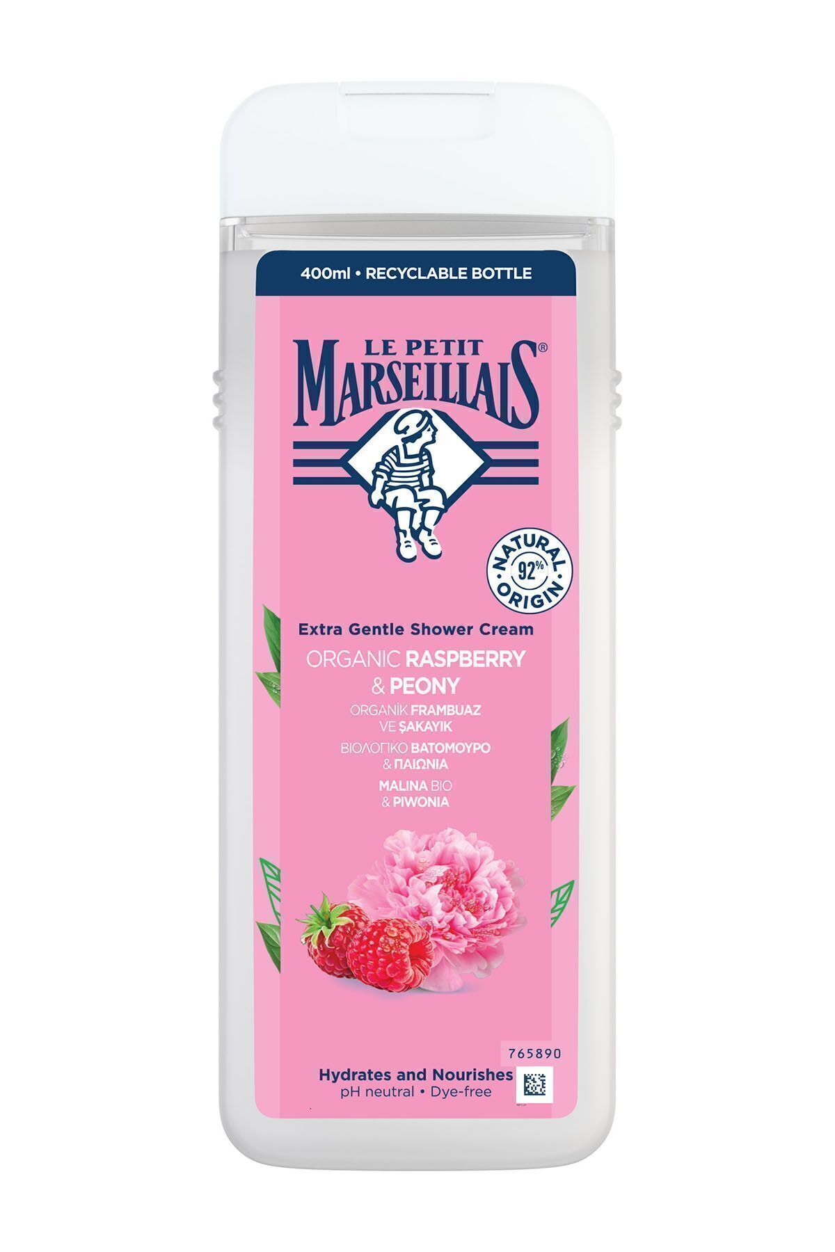 ژل دوش تمشک و گل صد تومانی 400 میلی لیتر Le Petit Marseillais