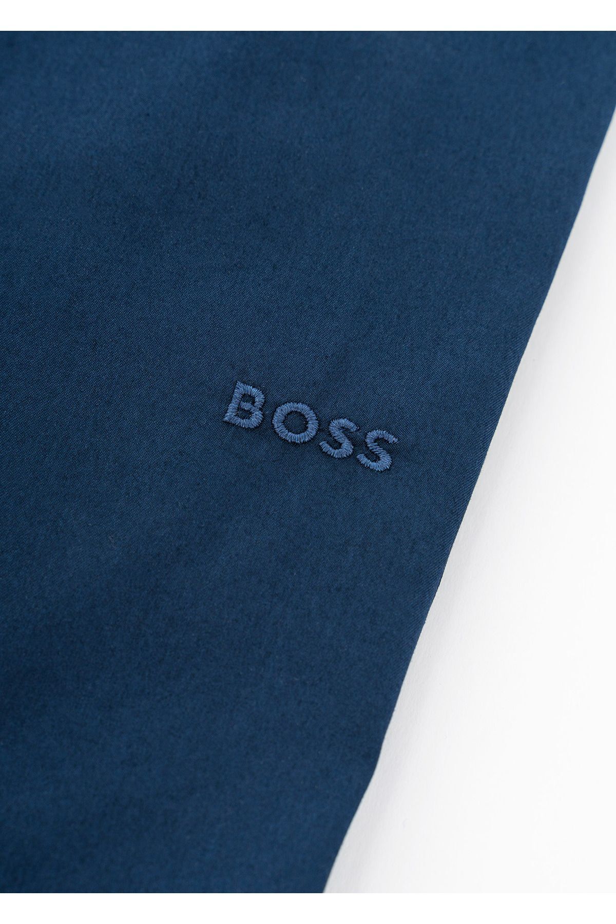 پیراهن بلوز دکمه دار مردانه آرم آستین بلند آبی 50522601 404 BOSS