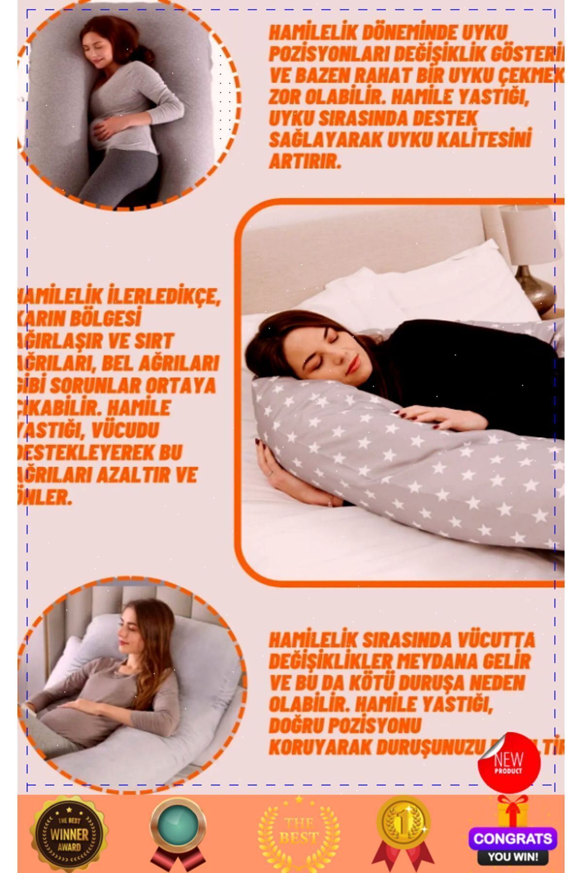 OMZ Hamile Yastığı Ortopedik Bel Destek Yastık Hamile Uyku Yastıgi Hamile Yastıgi Hamile Destek Yastigi fotoğrafı 2 (önizleme)