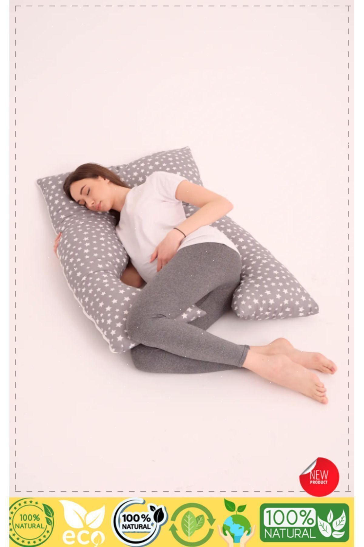 OMZ Hamile Yastığı Destekli Emzirme Minderi Bacak Arası Yastıgı Hamile Uyku Yastığı fotoğrafı 5 (önizleme)