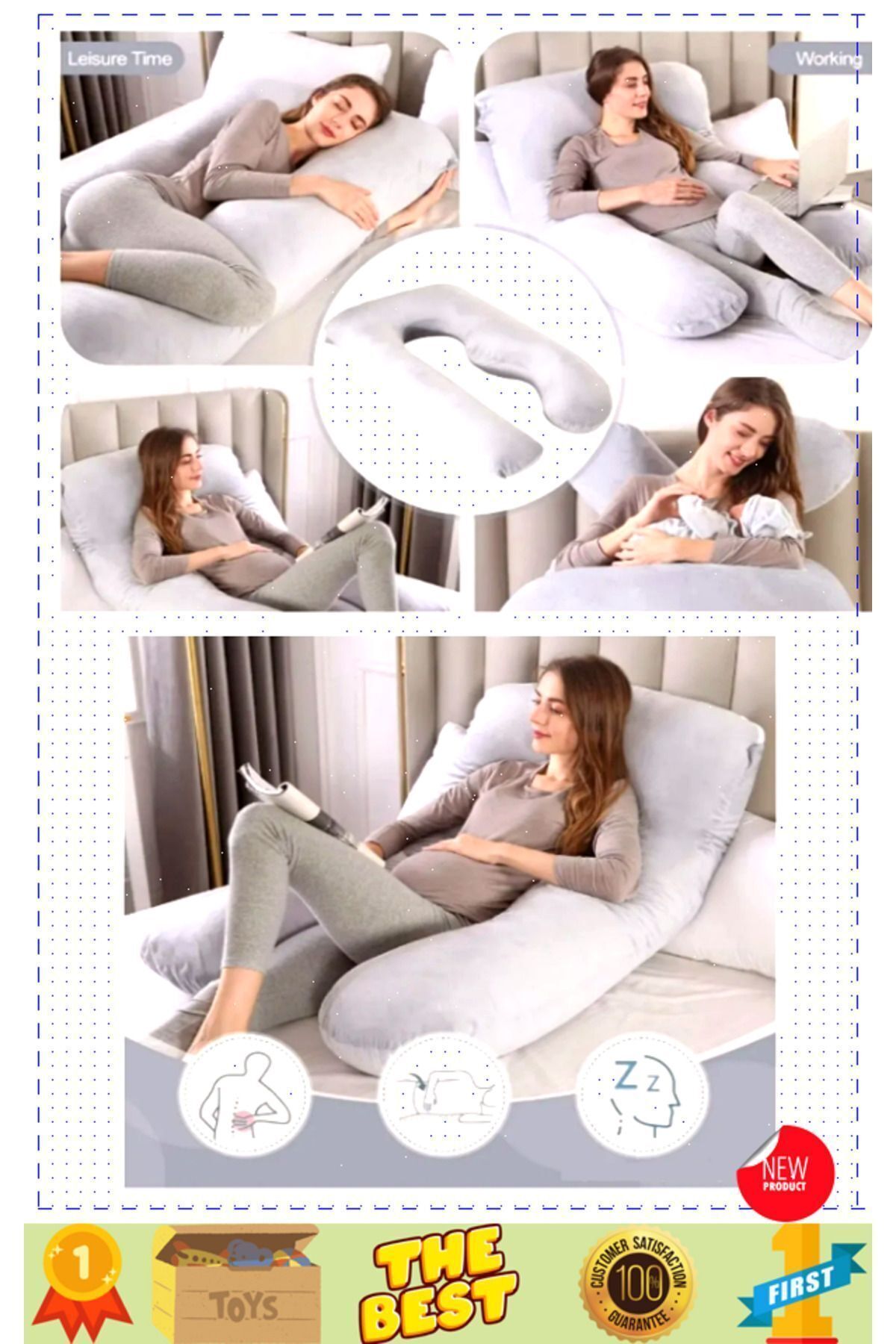 OMZ Hamile Yastığı Ortopedik Bel Destek Yastık Hamile Uyku Yastıgi Hamile Yastıgi Hamile Destek Yastigi fotoğrafı 7 (önizleme)