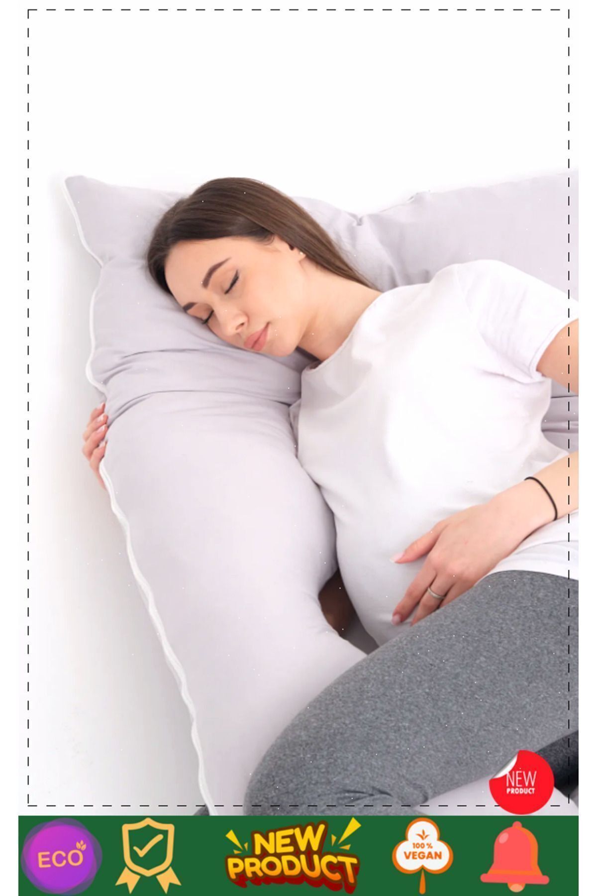 OMZ Destekli Emzirme Minderi Bacak Arası Yastıgı Hamile Uyku Yastıgi fotoğrafı 4 (önizleme)