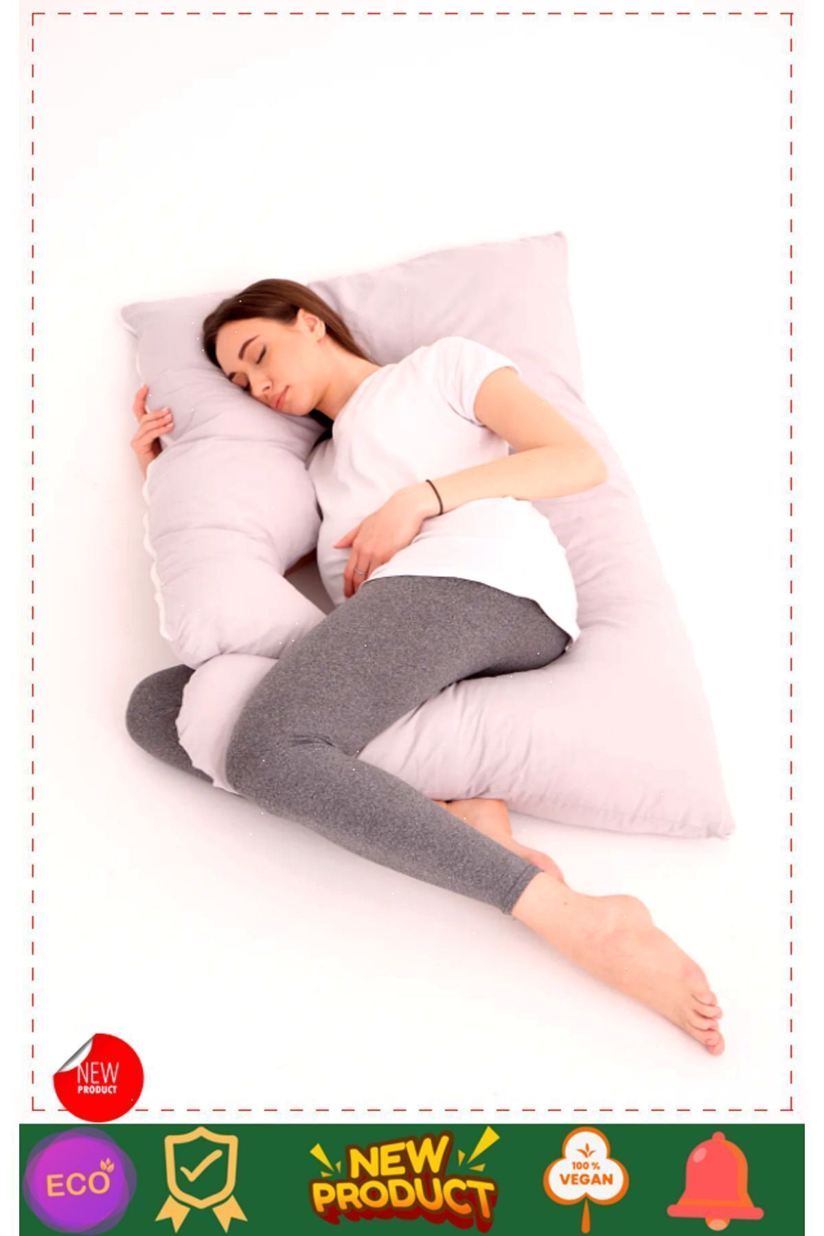 OMZ Fonksiyonel Yıkanabilir Kılıflı Hamile Ve Emzirme Yastığı Hamile Uyku Yastığı fotoğrafı 5 (önizleme)