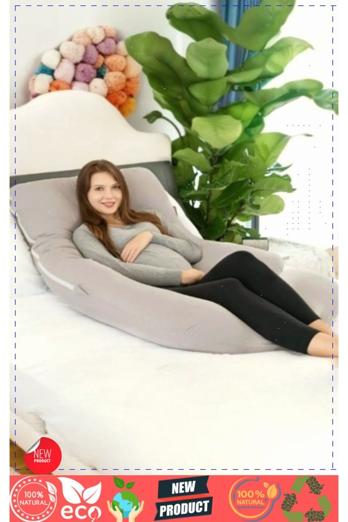 OMZ Hamile Yastığı Destekli Emzirme Minderi Bacak Arası Yastıgı Hamile Uyku Yastığı fotoğrafı 7 (önizleme)