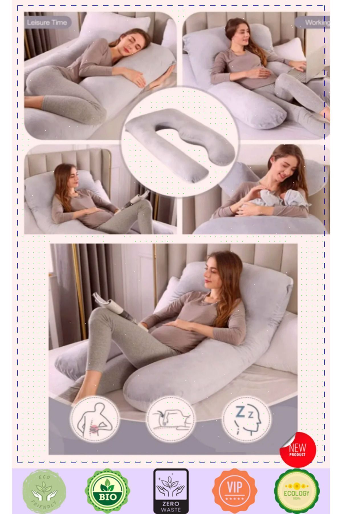 OMZ Bacak Arası Hamile Yastığı Hamile Uyku Yastıgi Hamile Yastıgi Hamile Destek Yastigi fotoğrafı 7 (önizleme)