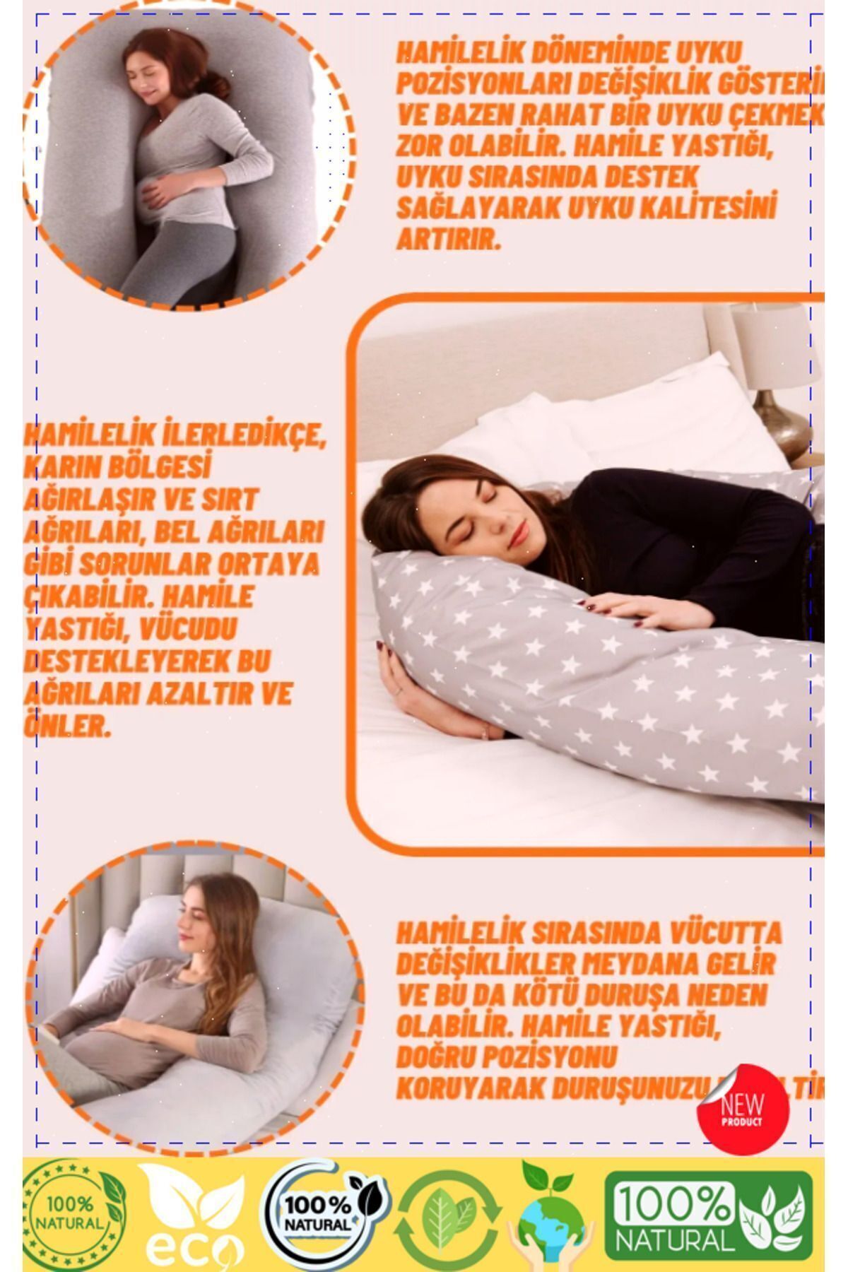 Genel Markalar Bel Boyun Göbek Destekli Hamile Destek Yastığı Bacak Yastığı Hamile Uyku Yastıgi Hamile Yastıgi fotoğrafı 2 (önizleme)