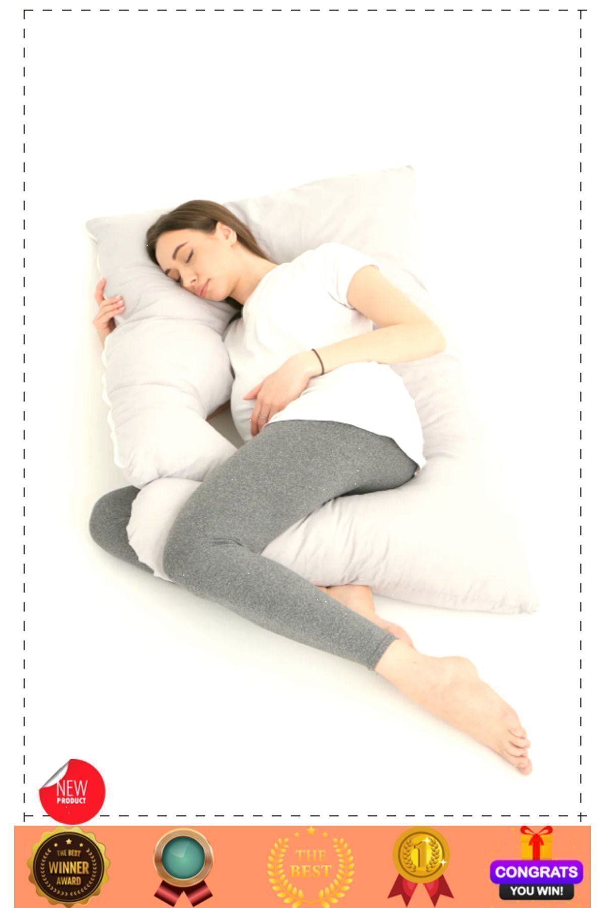 OMZ Hamile Yastığı Destekli Emzirme Minderi Bacak Arası Yastıgı Hamile Uyku Yastıgi Hamile Yastıgi fotoğrafı 5 (önizleme)