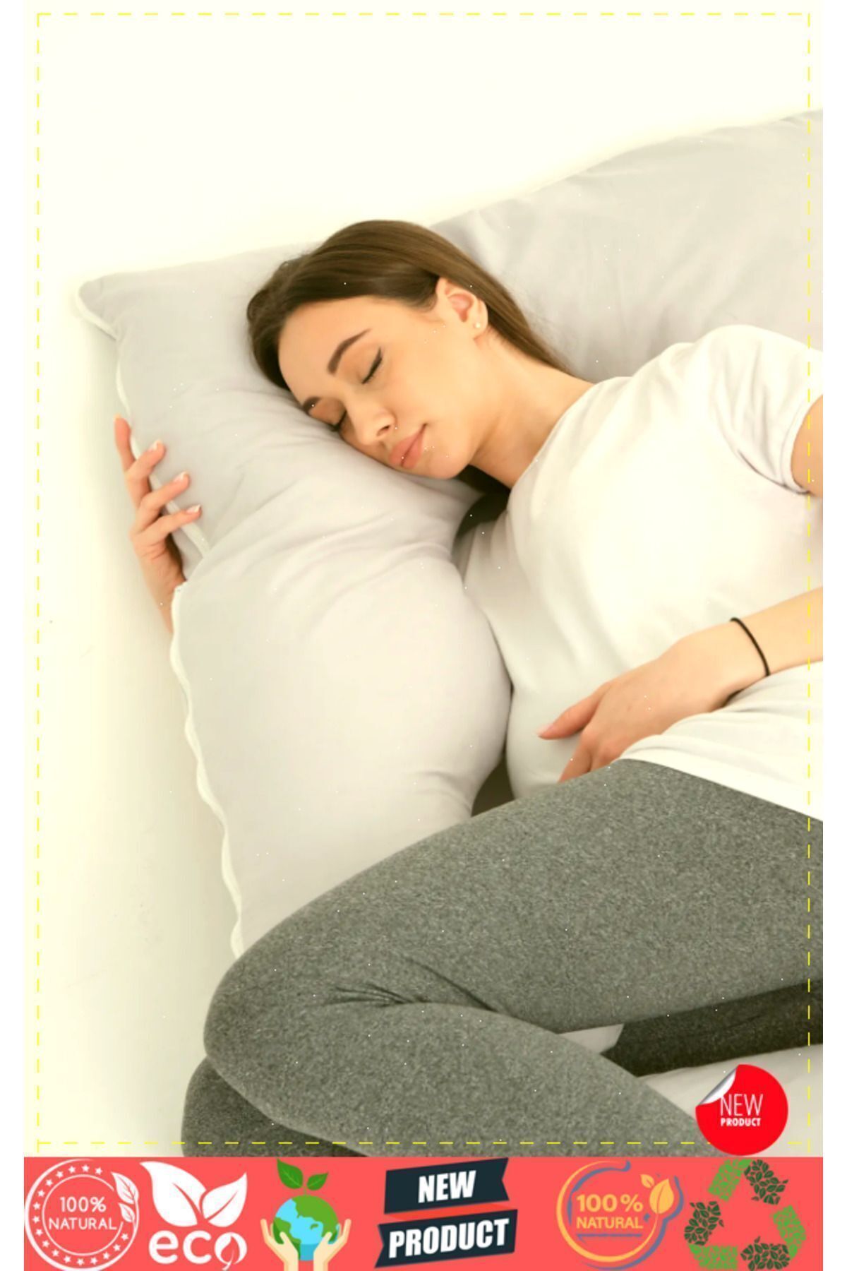 OMZ Bel Boyun Göbek Destekli Hamile Destek Yastığı Bacak Yastığı Hamile Uyku Yastıgi Hamile Yastıgi fotoğrafı 4 (önizleme)