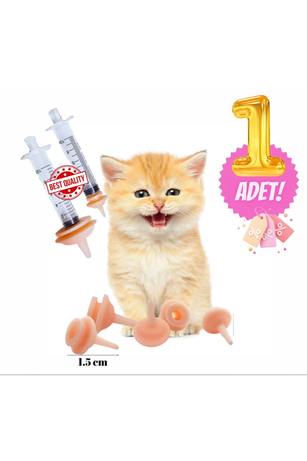 Evcil Hayvan Mini Silikon Meme Yavru Kedi Köpek Hamster Emzik Biberon P-00011111