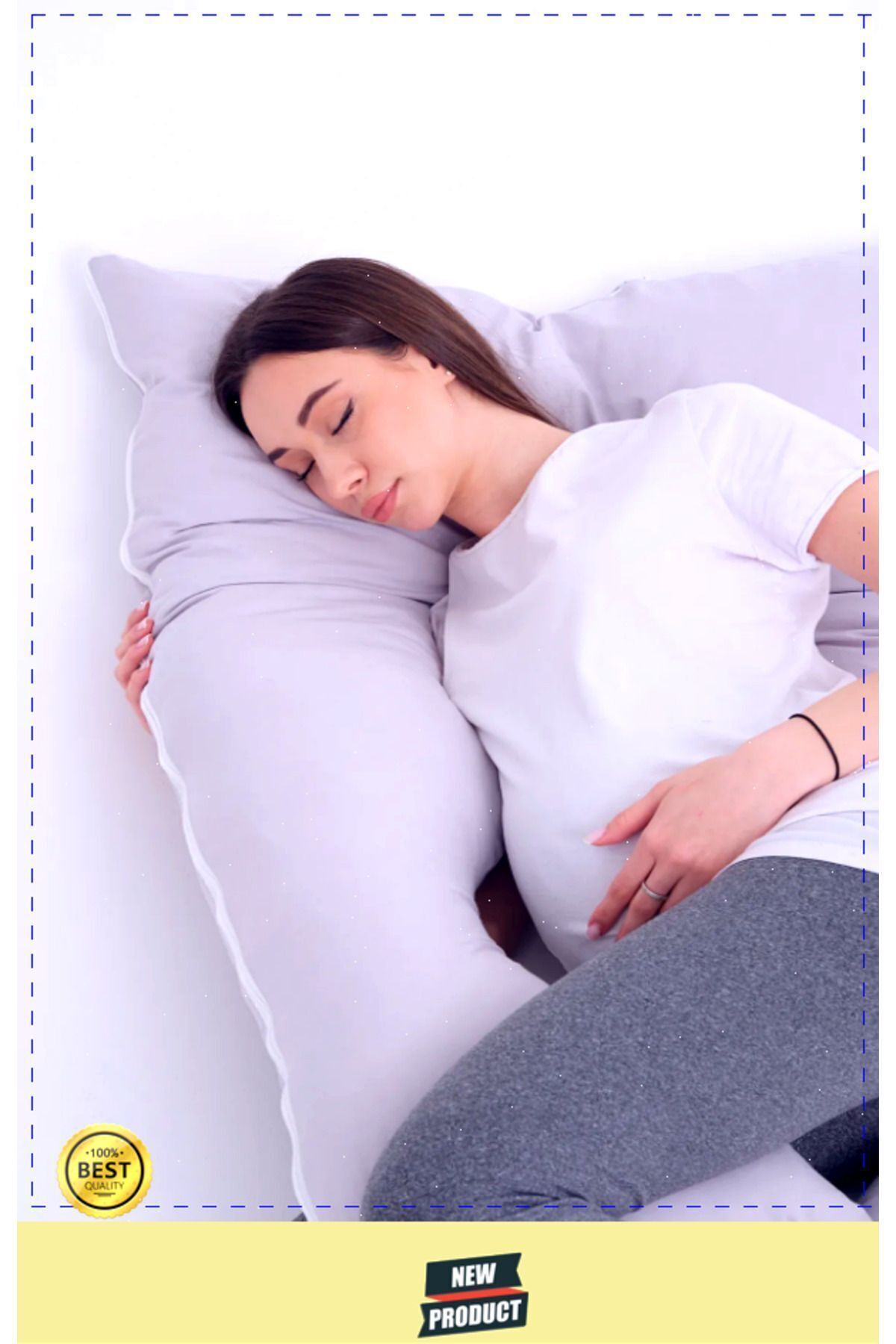 OMZ Hamile Yastığı Sarılma Yastığı Çok İşlevli Büyük Yastık fotoğrafı 4 (önizleme)