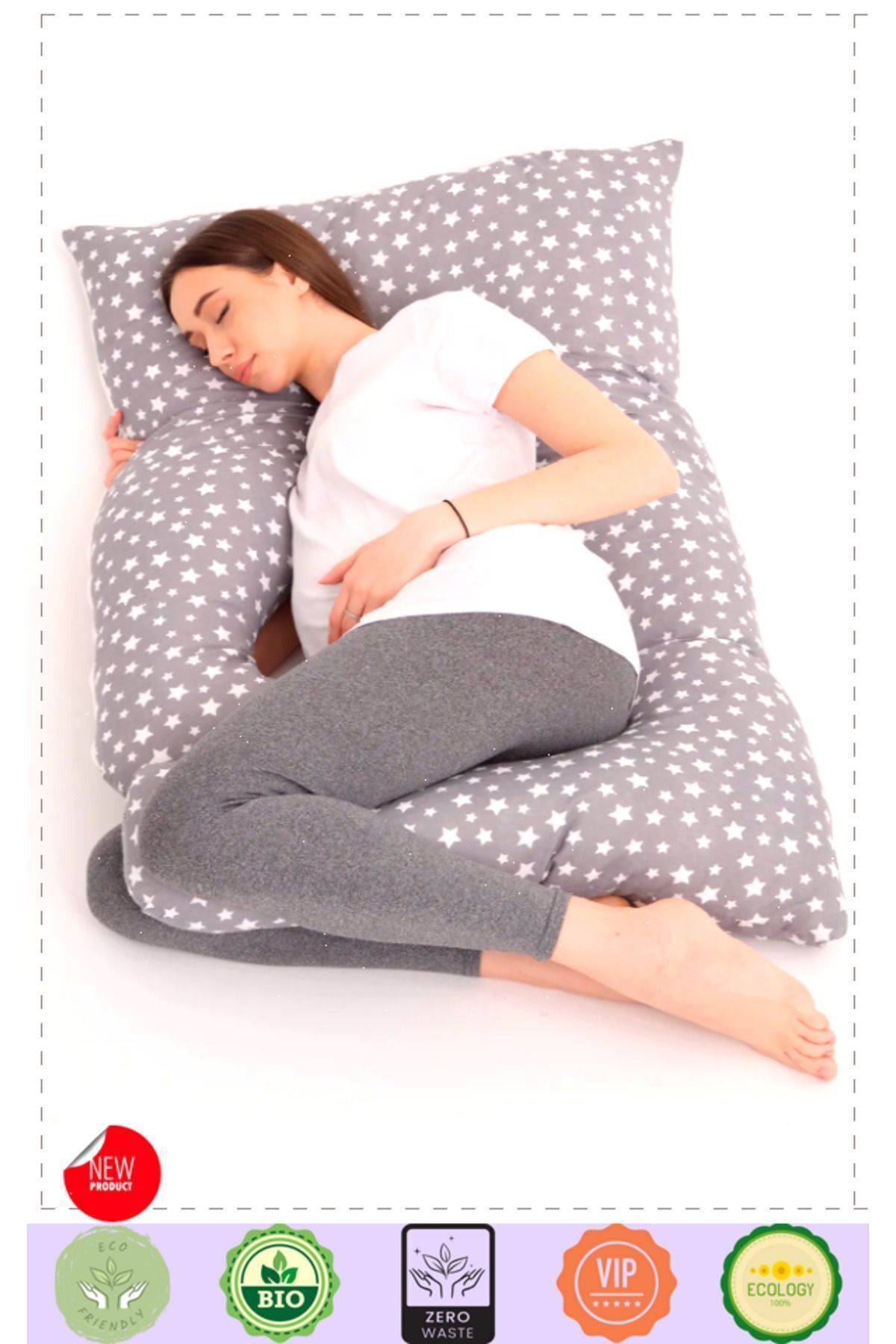 OMZ Tam Vücut Destekli Hamilelik Yastığı Bacak Arası Yastigi Hamile Uyku Yastıgi Hamile Yastıgi Hamile fotoğrafı 3 (önizleme)