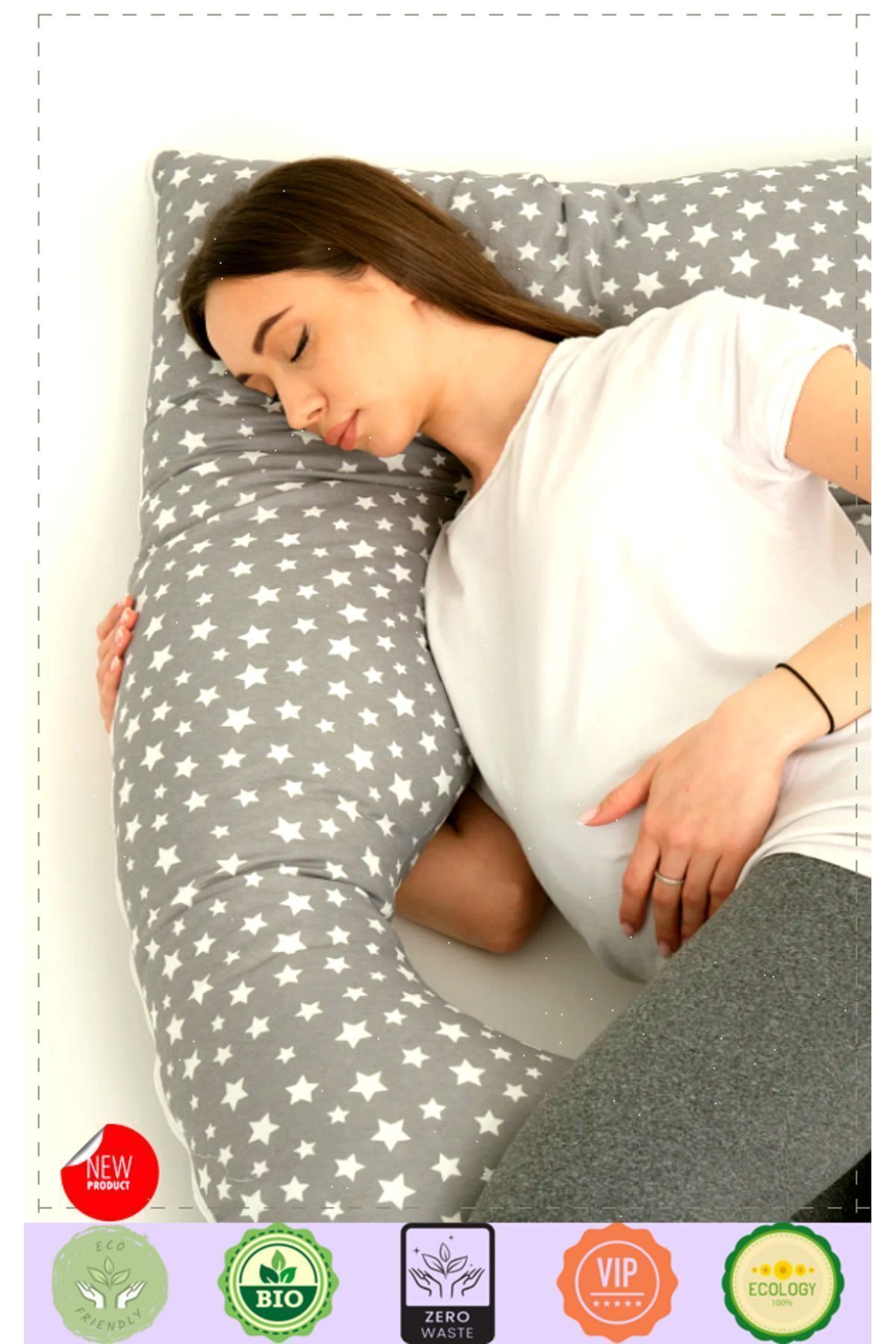 OMZ Destekli Hamile Yastığı Sırt Kalça Bacaklar ve Göbek Desteği Gebelik Minderi Hamile Uyku Yastıgi fotoğrafı 4 (önizleme)