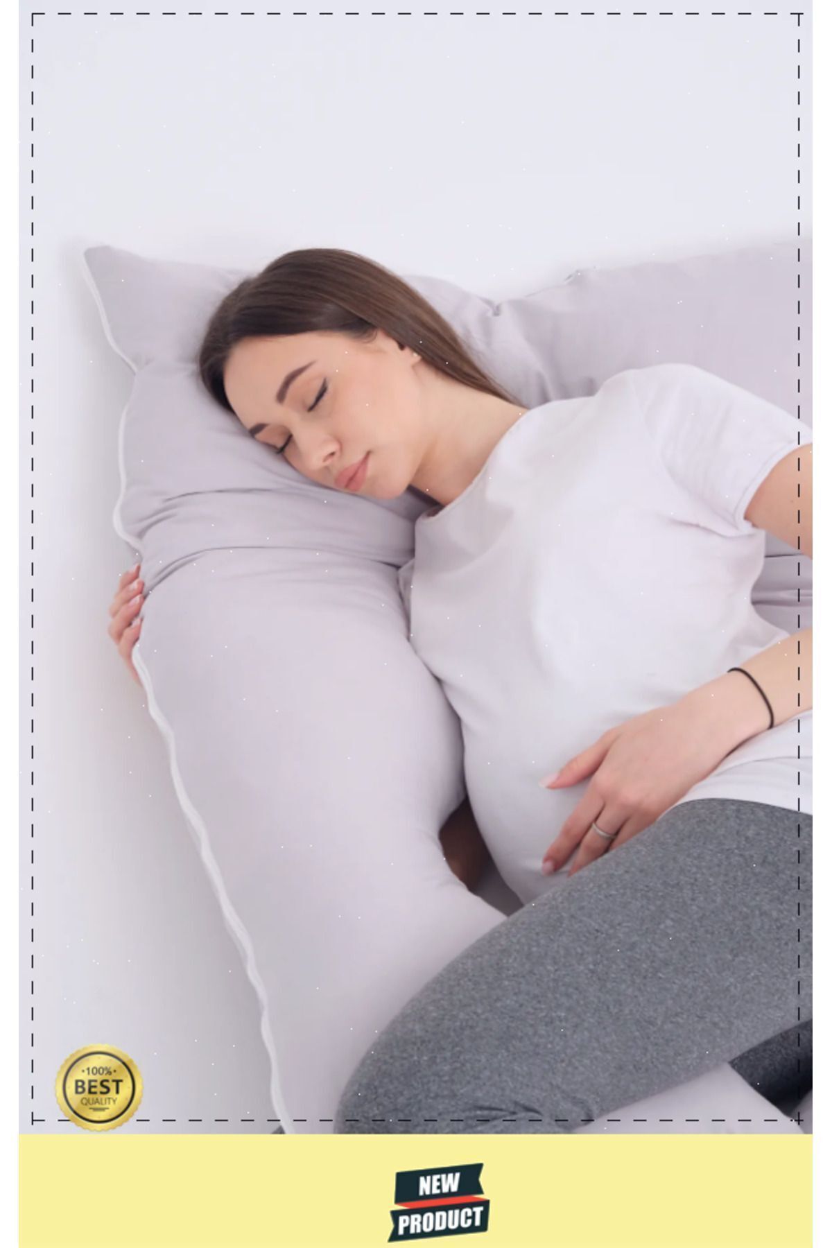 OMZ Destekli Gebelik Uyku Minderi Hamile Yastığı fotoğrafı 3 (önizleme)