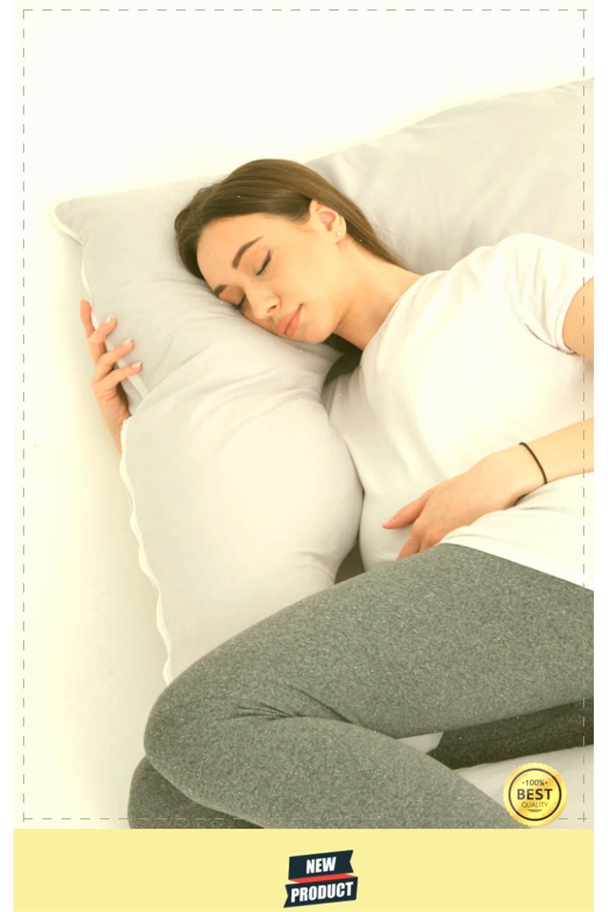 OMZ Hamile Yastığı Sarılma Yastığı Çok İşlevli Büyük Yastık fotoğrafı 4 (önizleme)