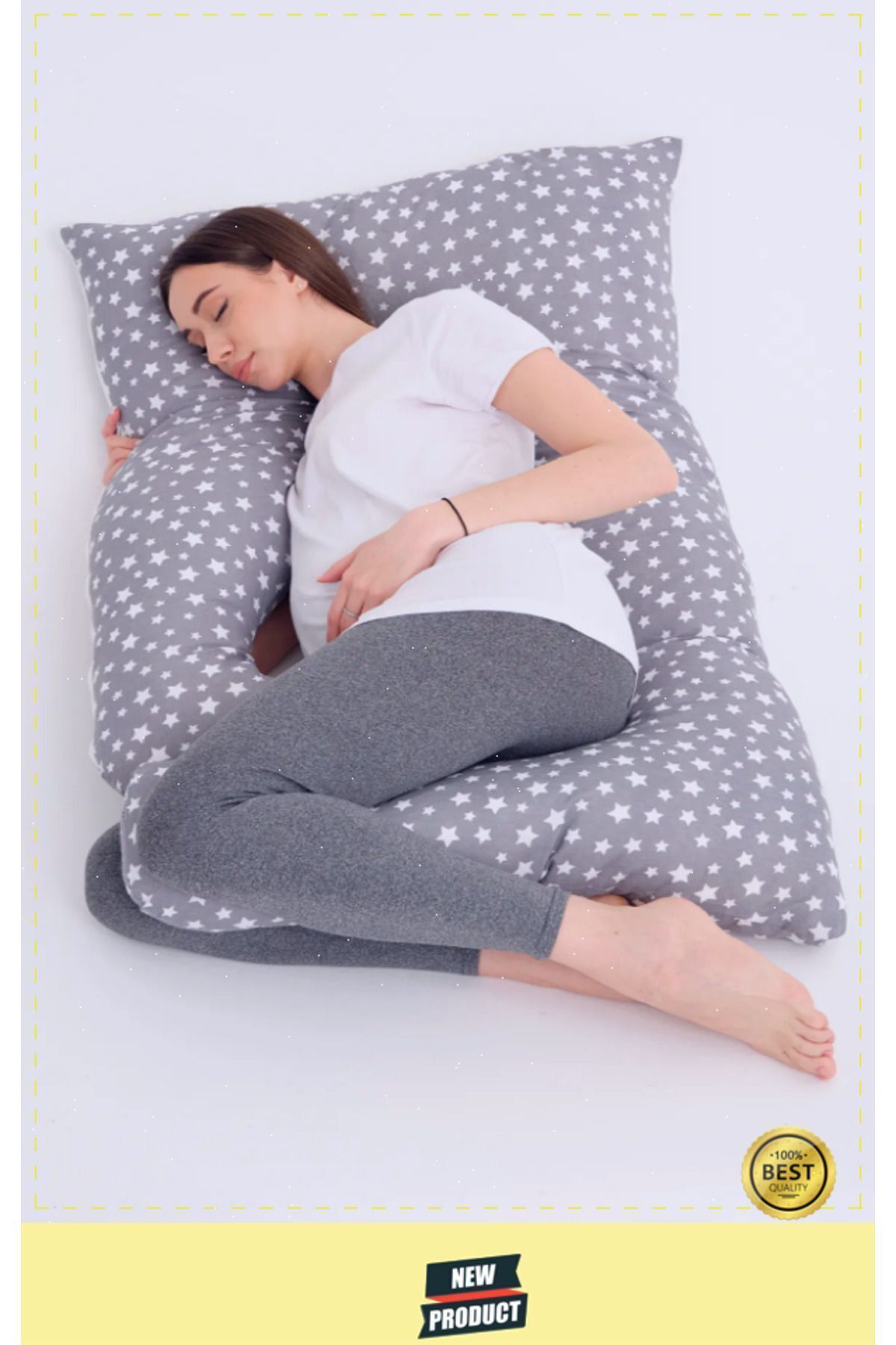 OMZ Gebelik Destek Minderi Çıkarılabilir Kılıflı Şekilli Tüm Vücut Hamile Yastığı fotoğrafı 3 (önizleme)
