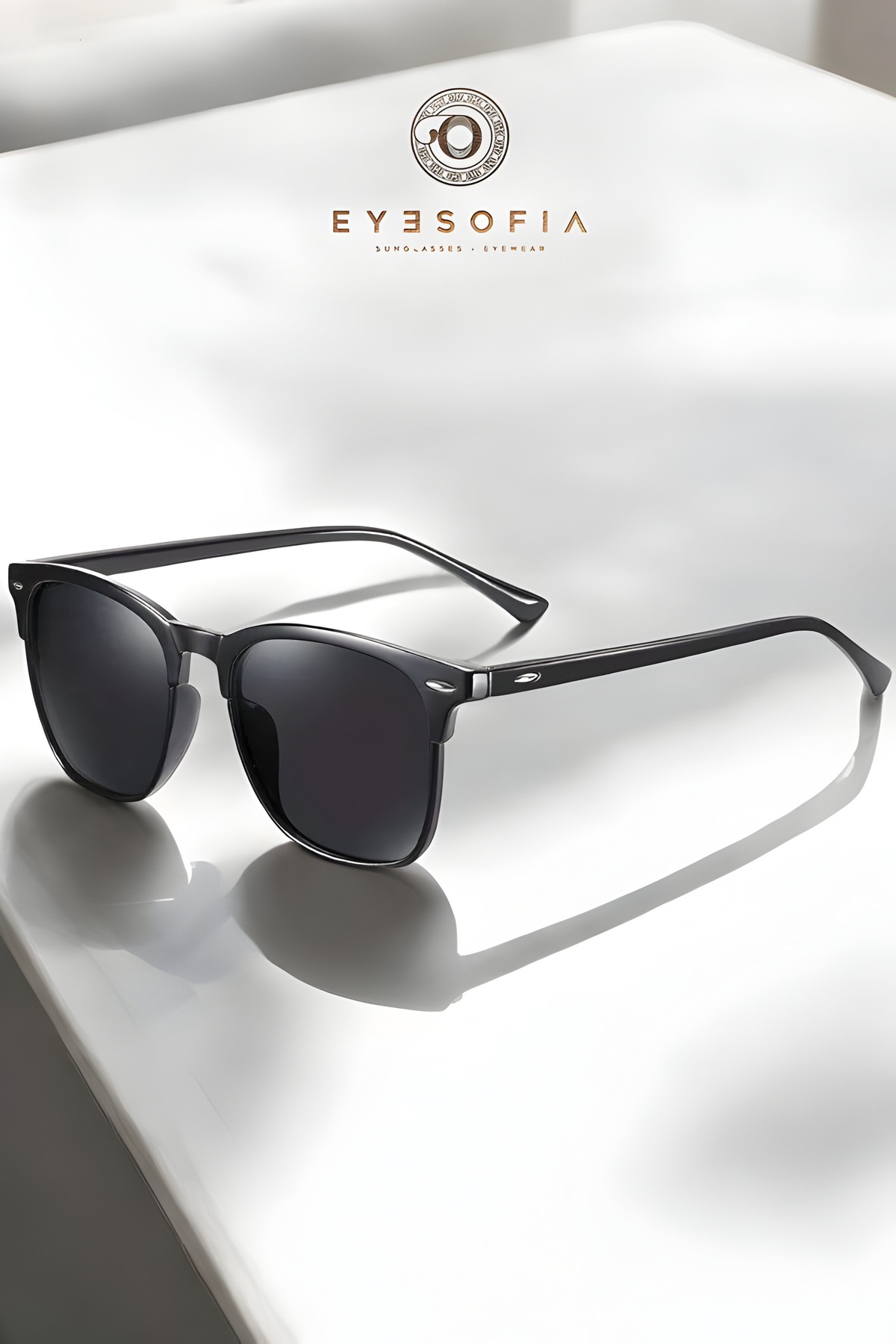 Eyesofia  Saint Unisex Siyah Güneş Gözlüğü - Görsel 4