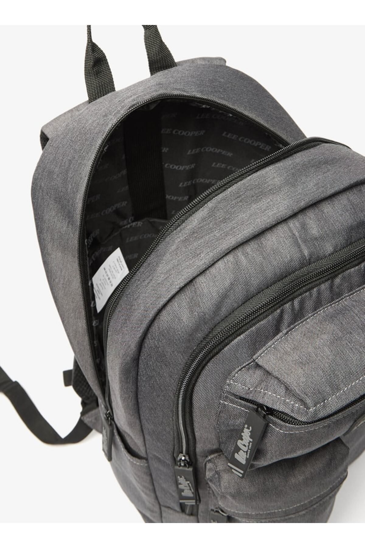 Lee Cooper-حقيبة ظهر متينة بأحزمة قابلة للتعديل وإغلاق بسحاب - 32x15x47 سم 4