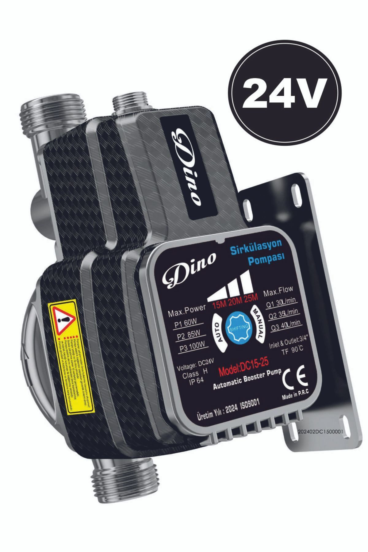 Dino 24V - FREKANS KONTROLLÜ SİRKÜLASYON POMPASI