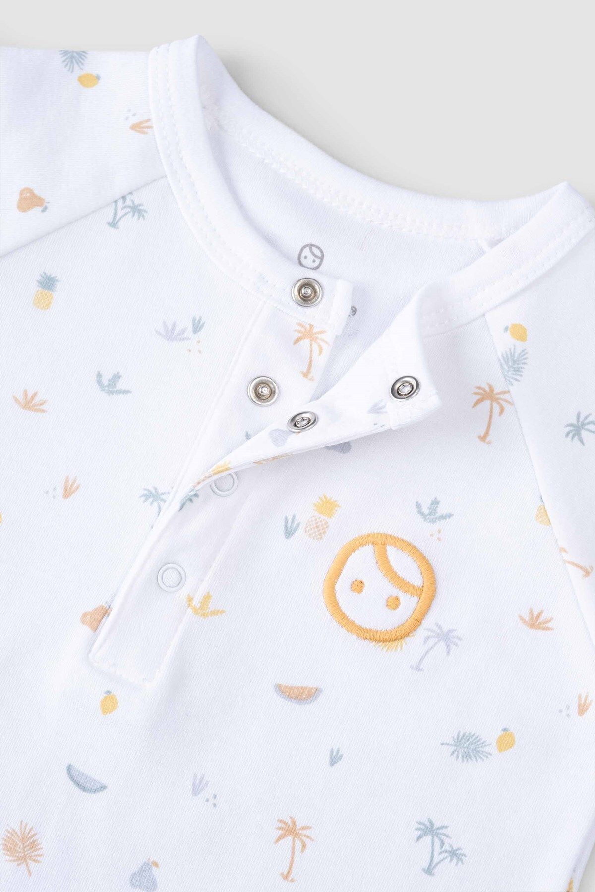 Little Gusto-Organic Cotton Short Sleeve Baby Shorts Jumpsuit - Picnic 3