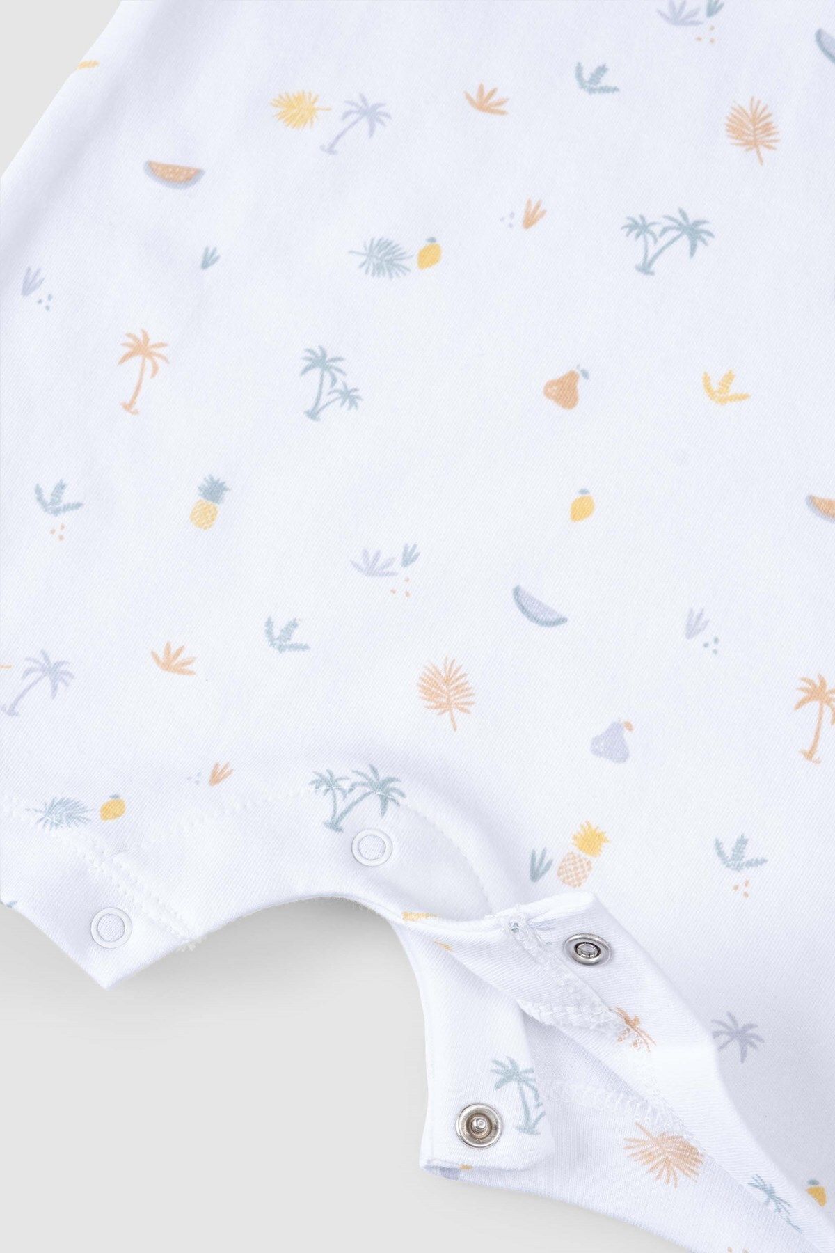 Little Gusto-Organic Cotton Short Sleeve Baby Shorts Jumpsuit - Picnic 4