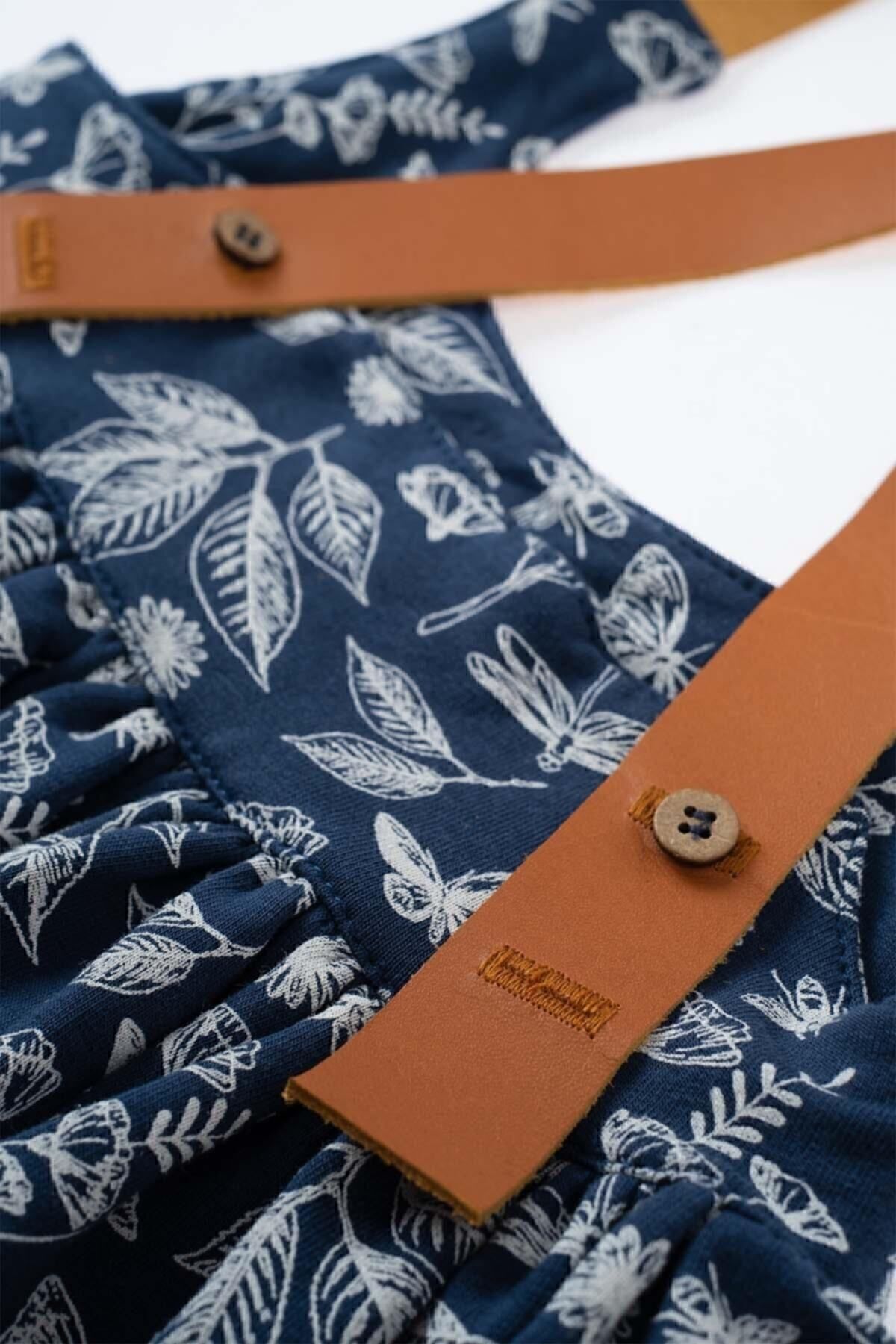 Little Gusto Jile Elbise Çocuk Lacivert Orenda Organik Pamuk fotoğrafı 5 (önizleme)