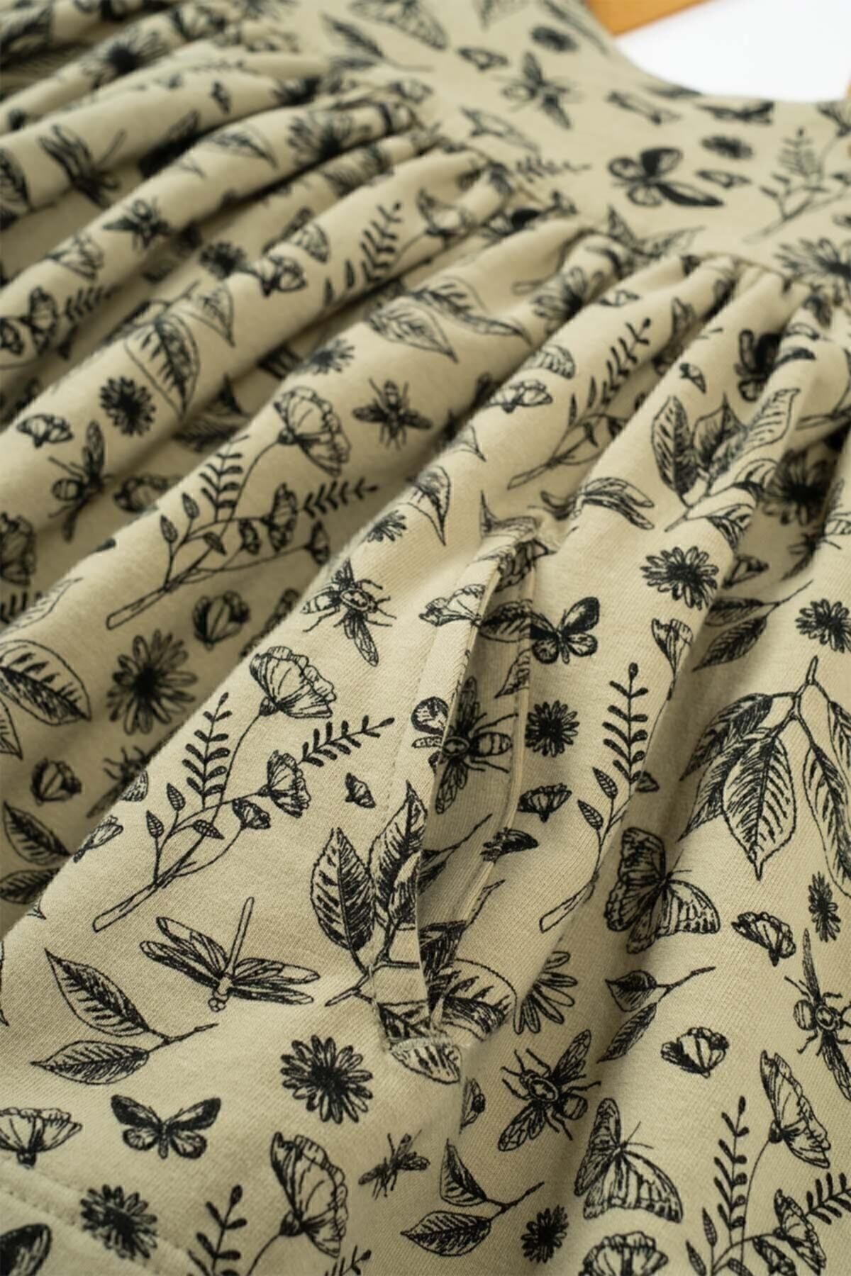 Little Gusto Jile Elbise Çocuk Haki Orenda Organik Pamuk fotoğrafı 4 (önizleme)